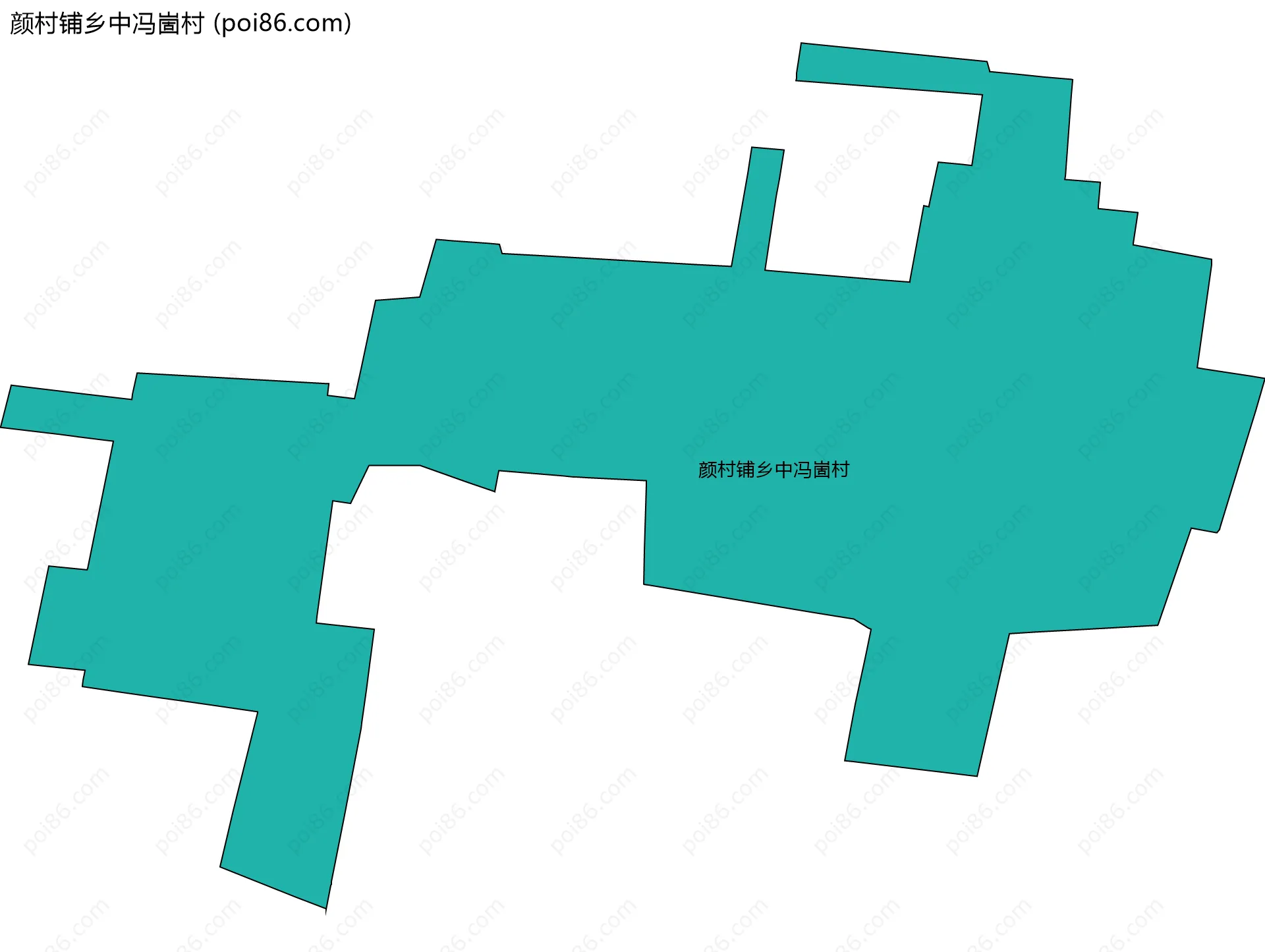 颜村铺乡中冯崮村边界地图