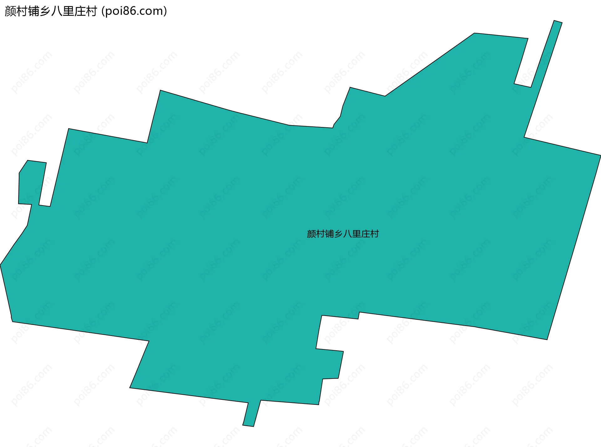 颜村铺乡八里庄村边界地图