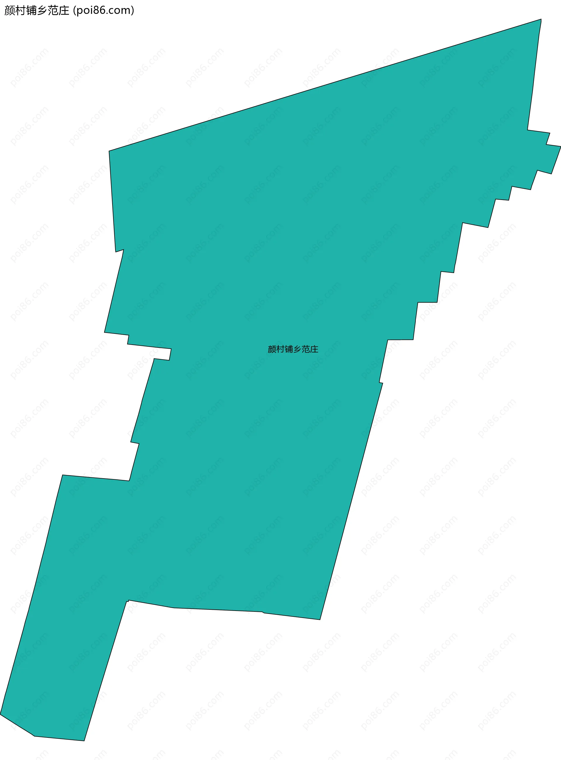 颜村铺乡范庄边界地图