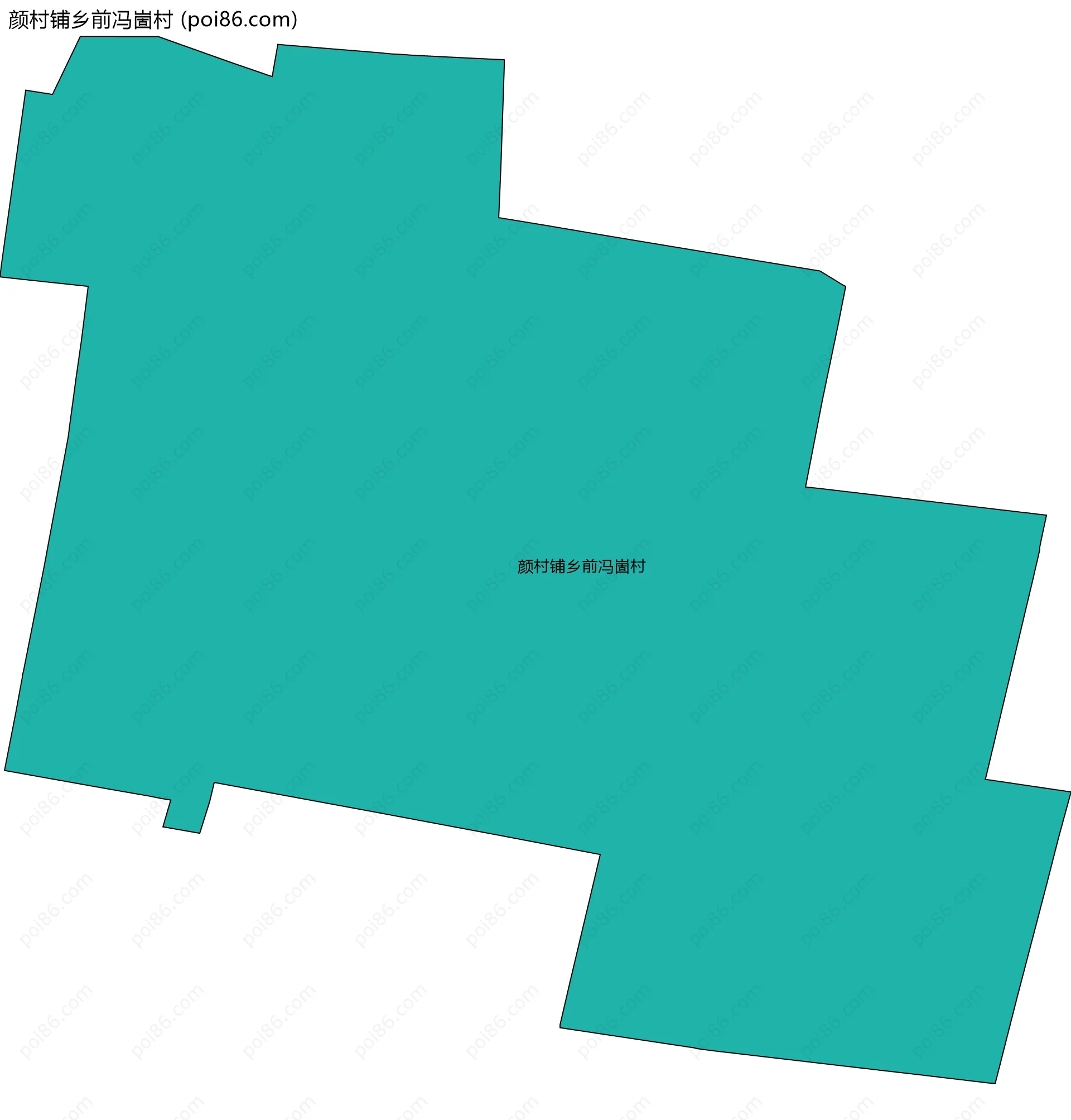 颜村铺乡前冯崮村边界地图