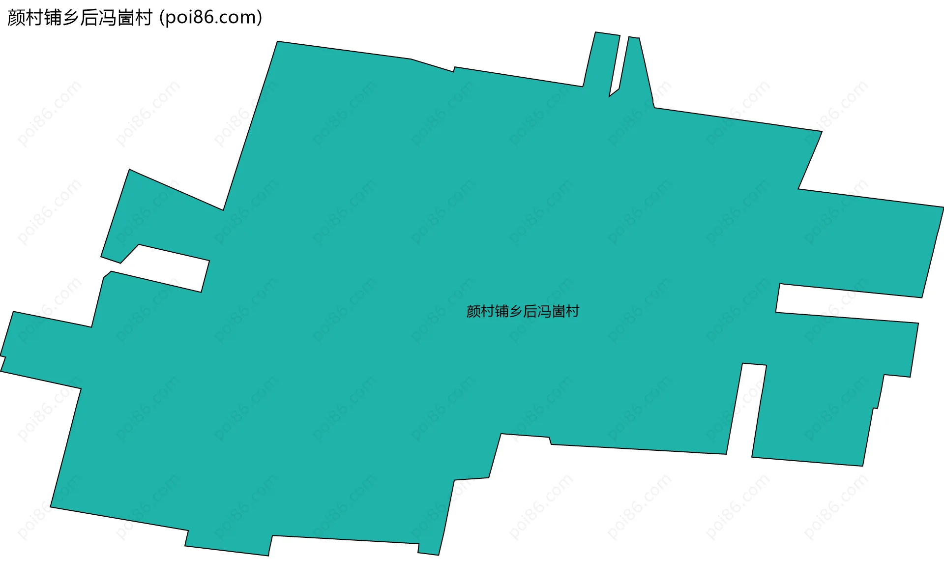 颜村铺乡后冯崮村边界地图
