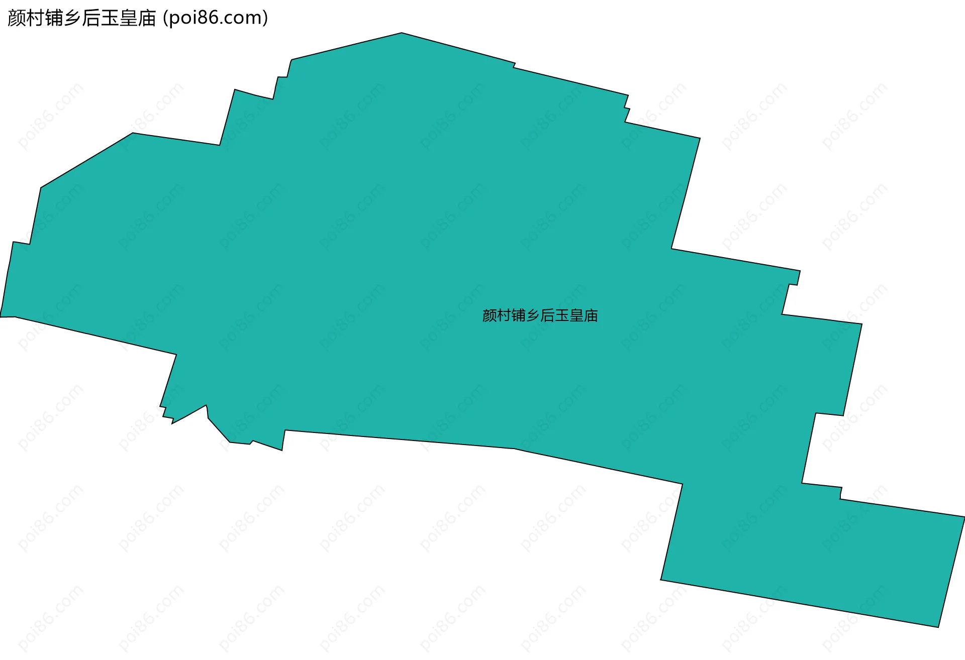 颜村铺乡后玉皇庙边界地图