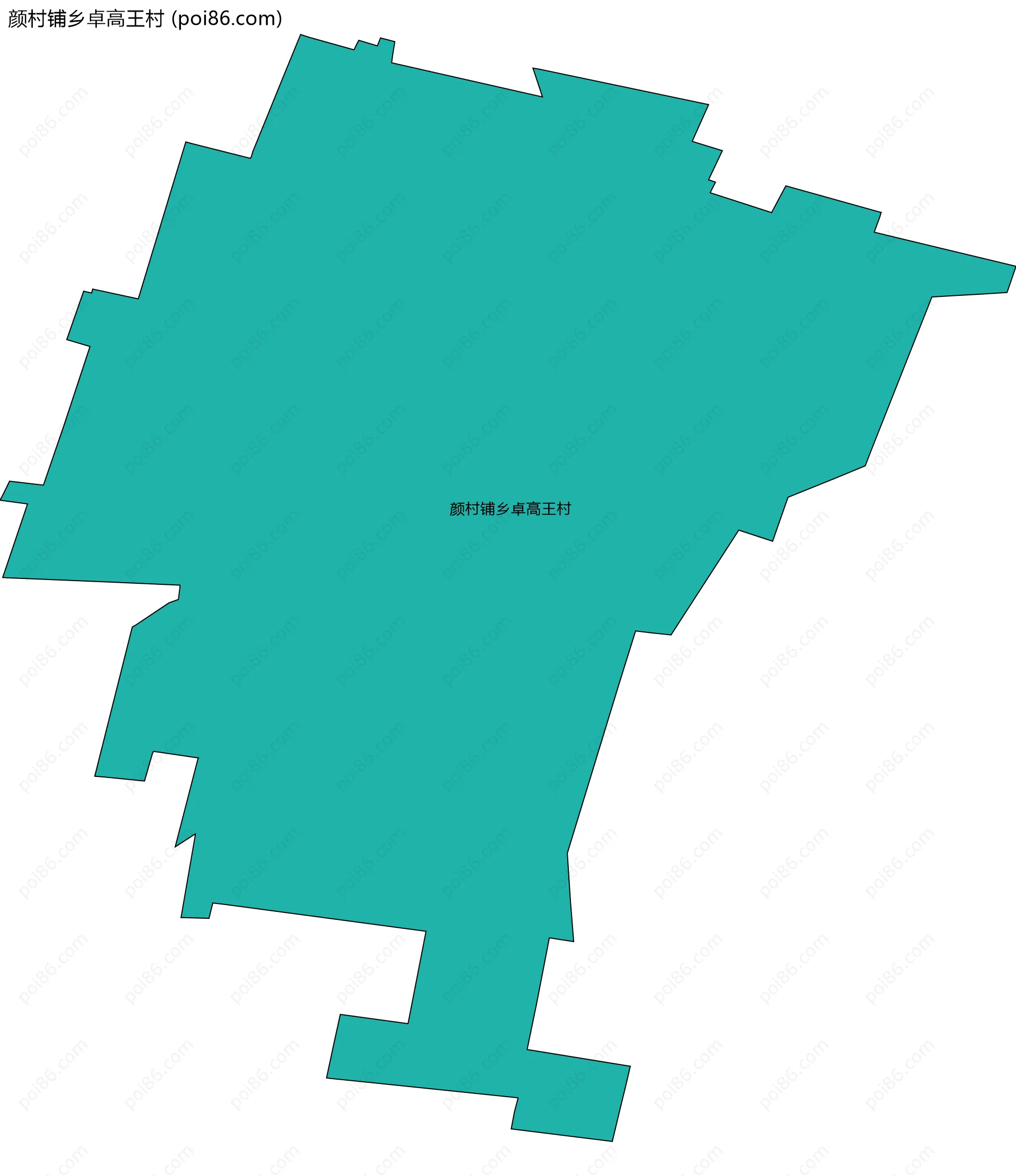 颜村铺乡卓高王村边界地图