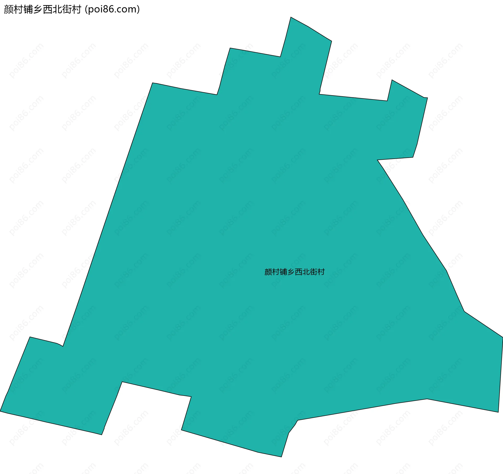 颜村铺乡西北街村边界地图