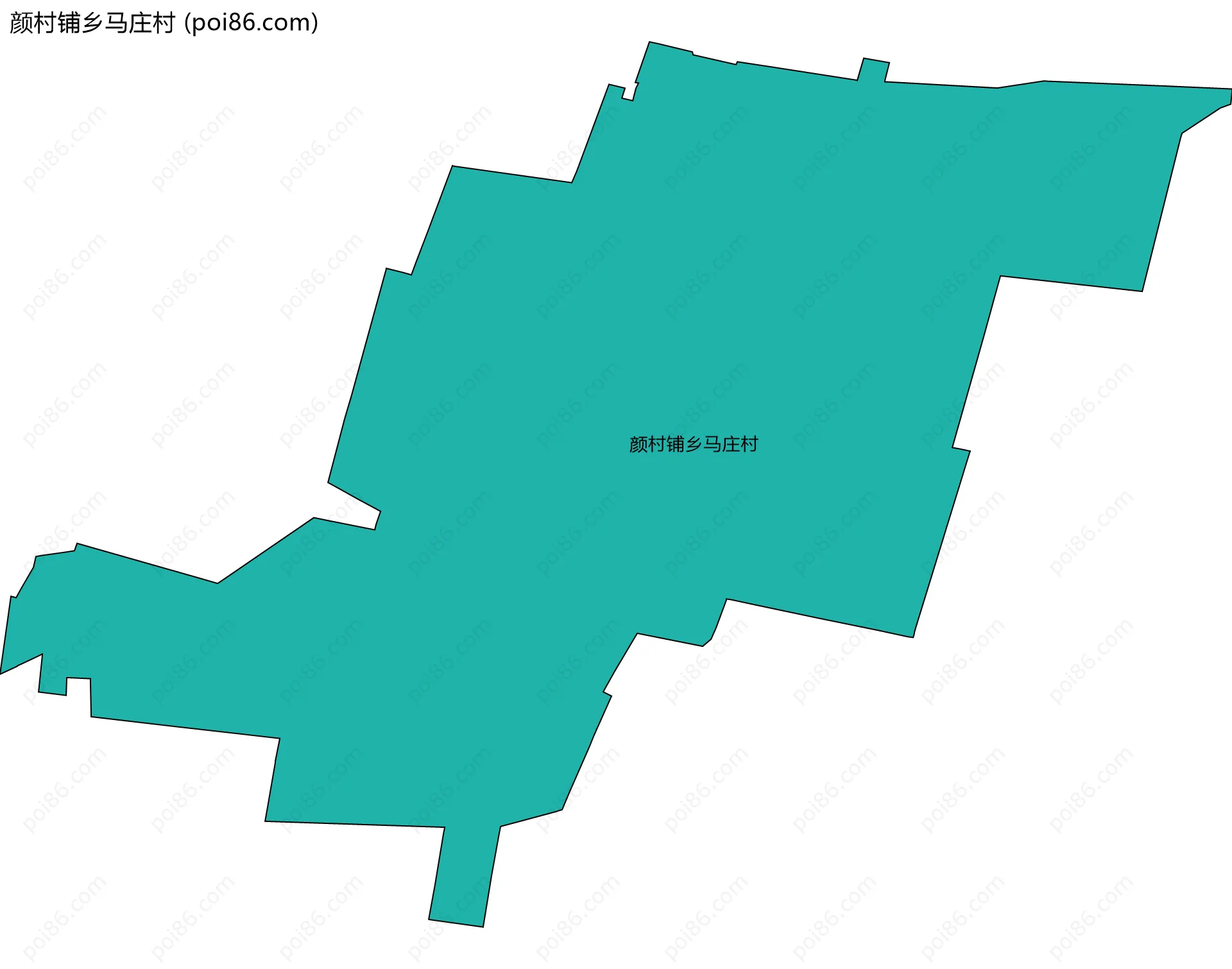 颜村铺乡马庄村边界地图