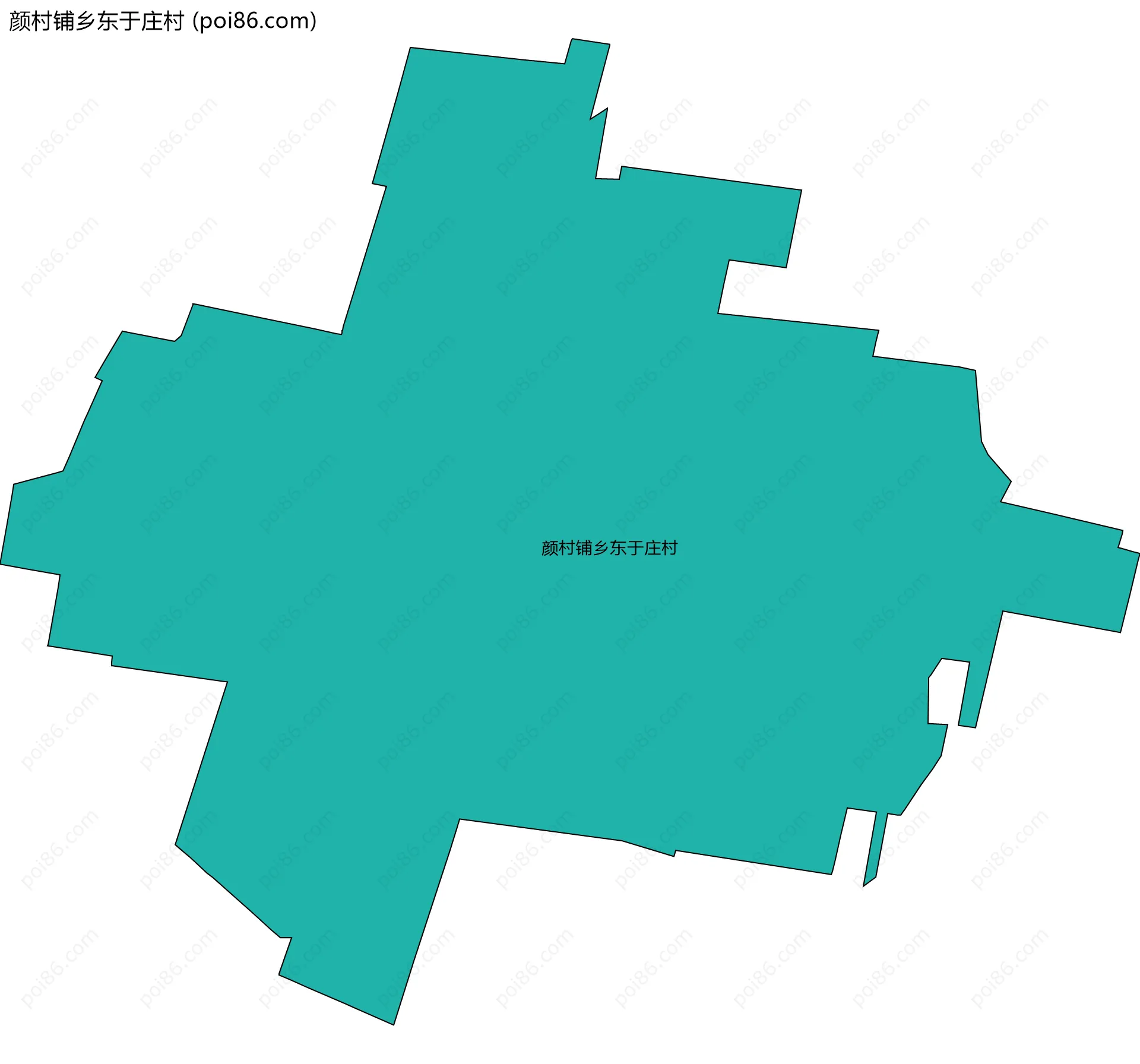 颜村铺乡东于庄村边界地图