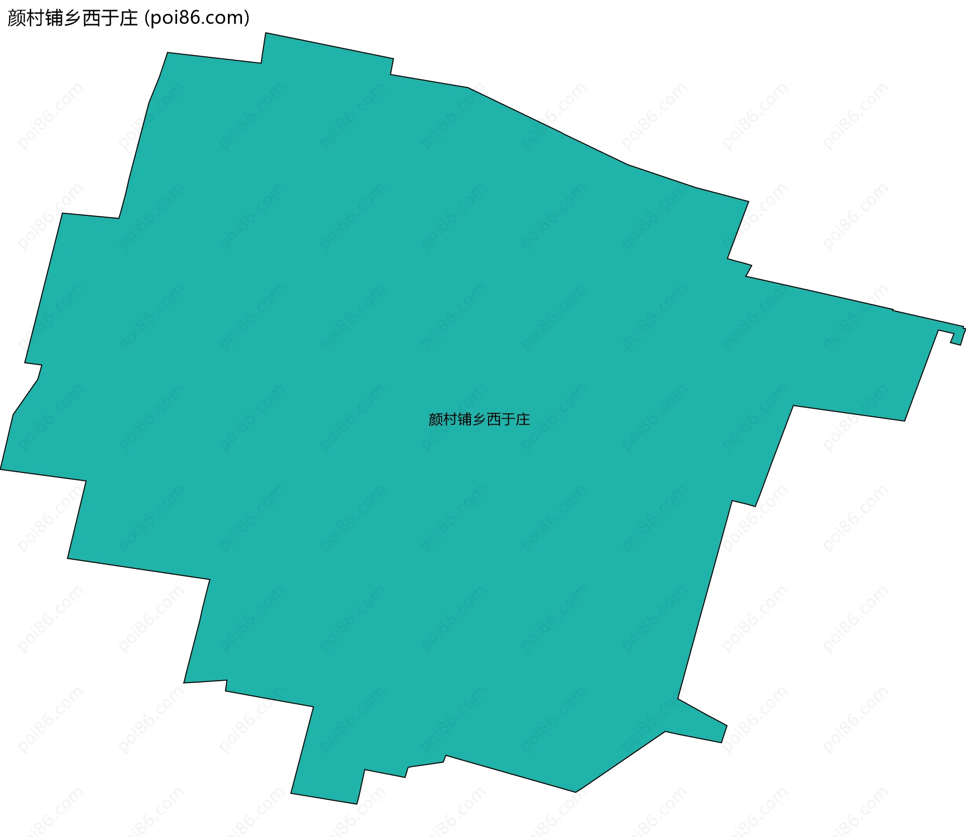 颜村铺乡西于庄边界地图