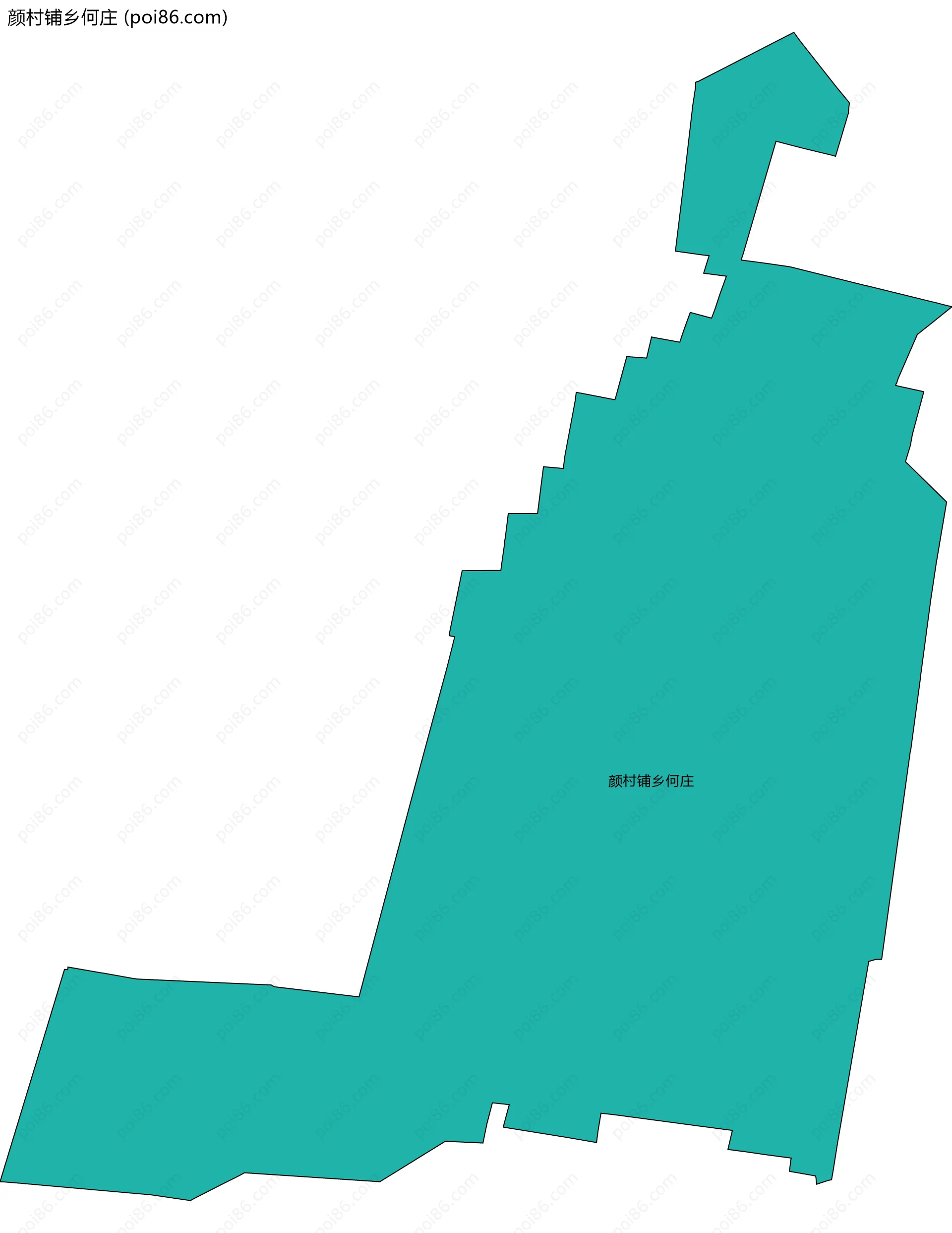 颜村铺乡何庄边界地图