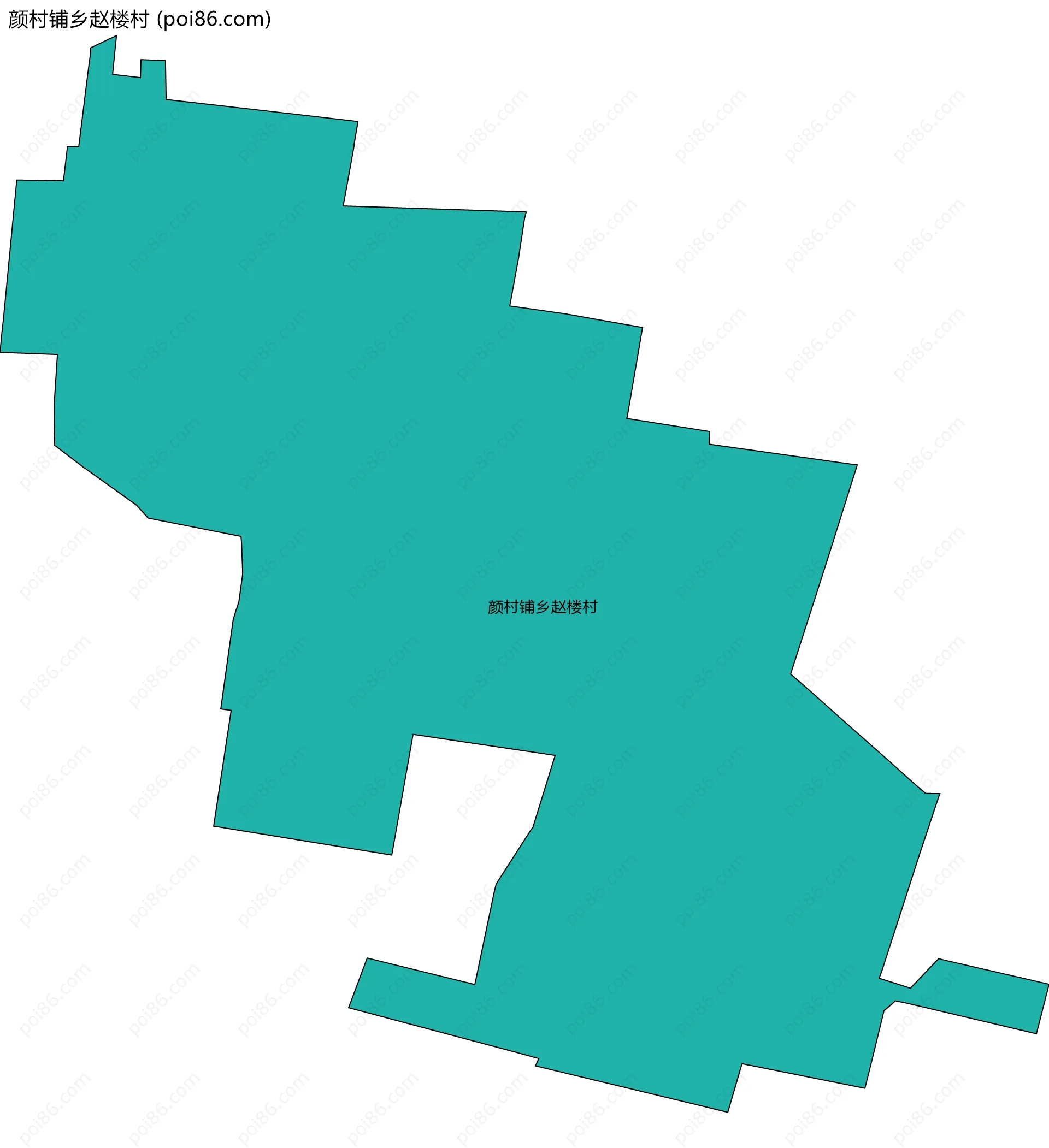 颜村铺乡赵楼村边界地图