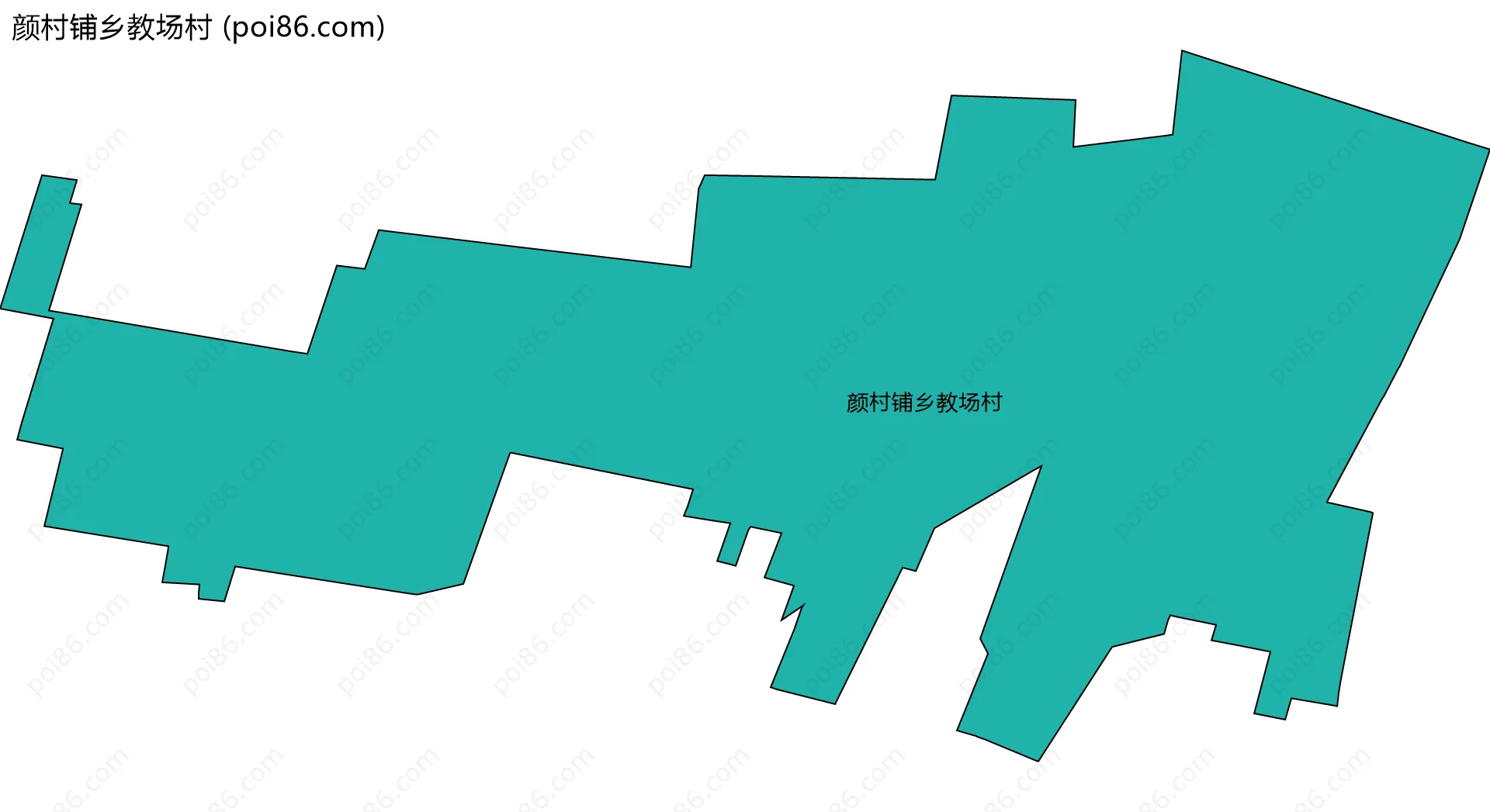 颜村铺乡教场村边界地图