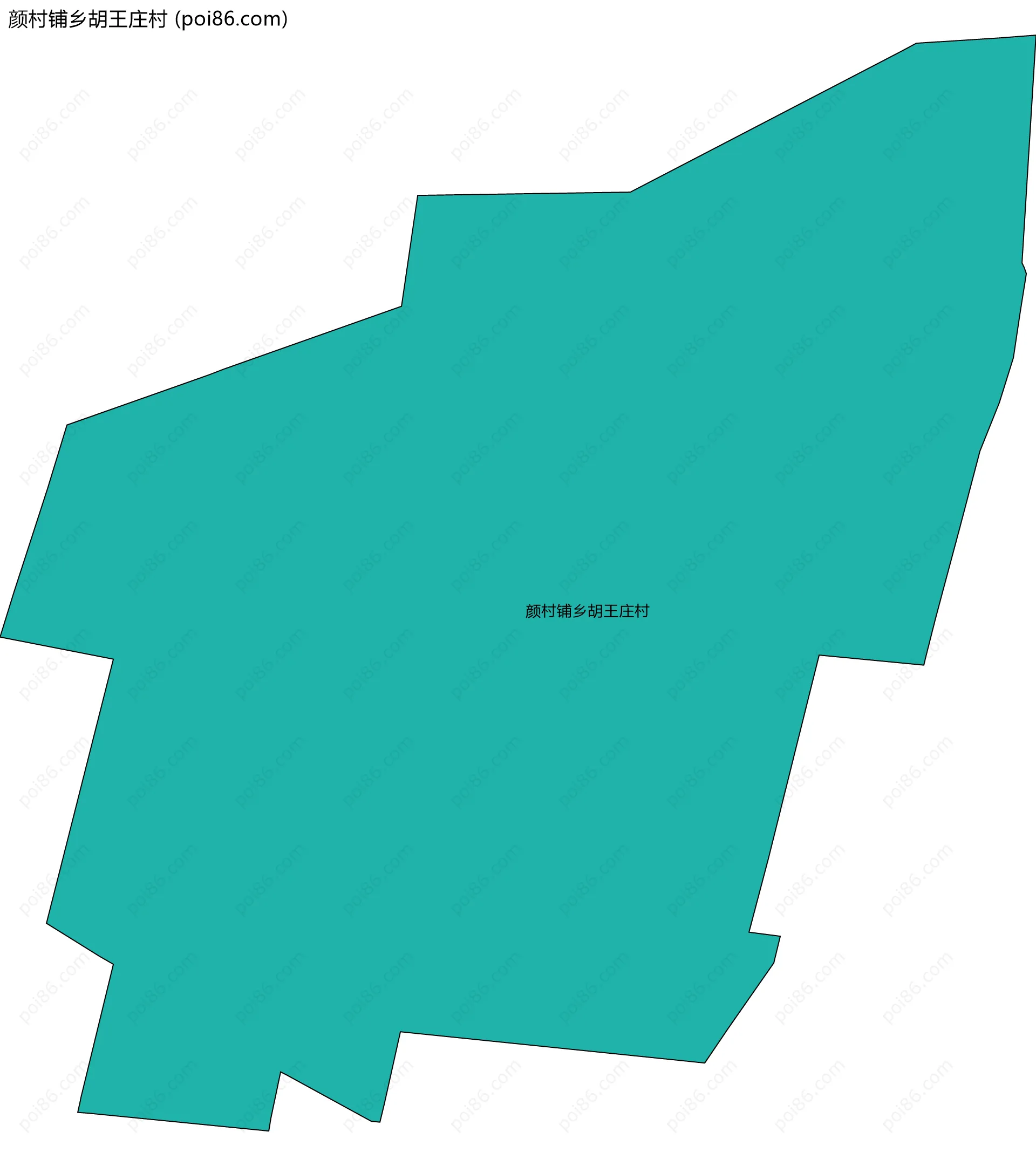 颜村铺乡胡王庄村边界地图