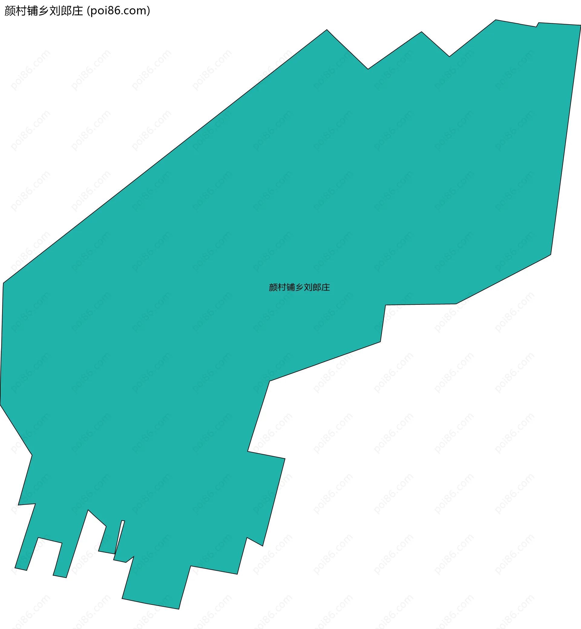 颜村铺乡刘郎庄边界地图