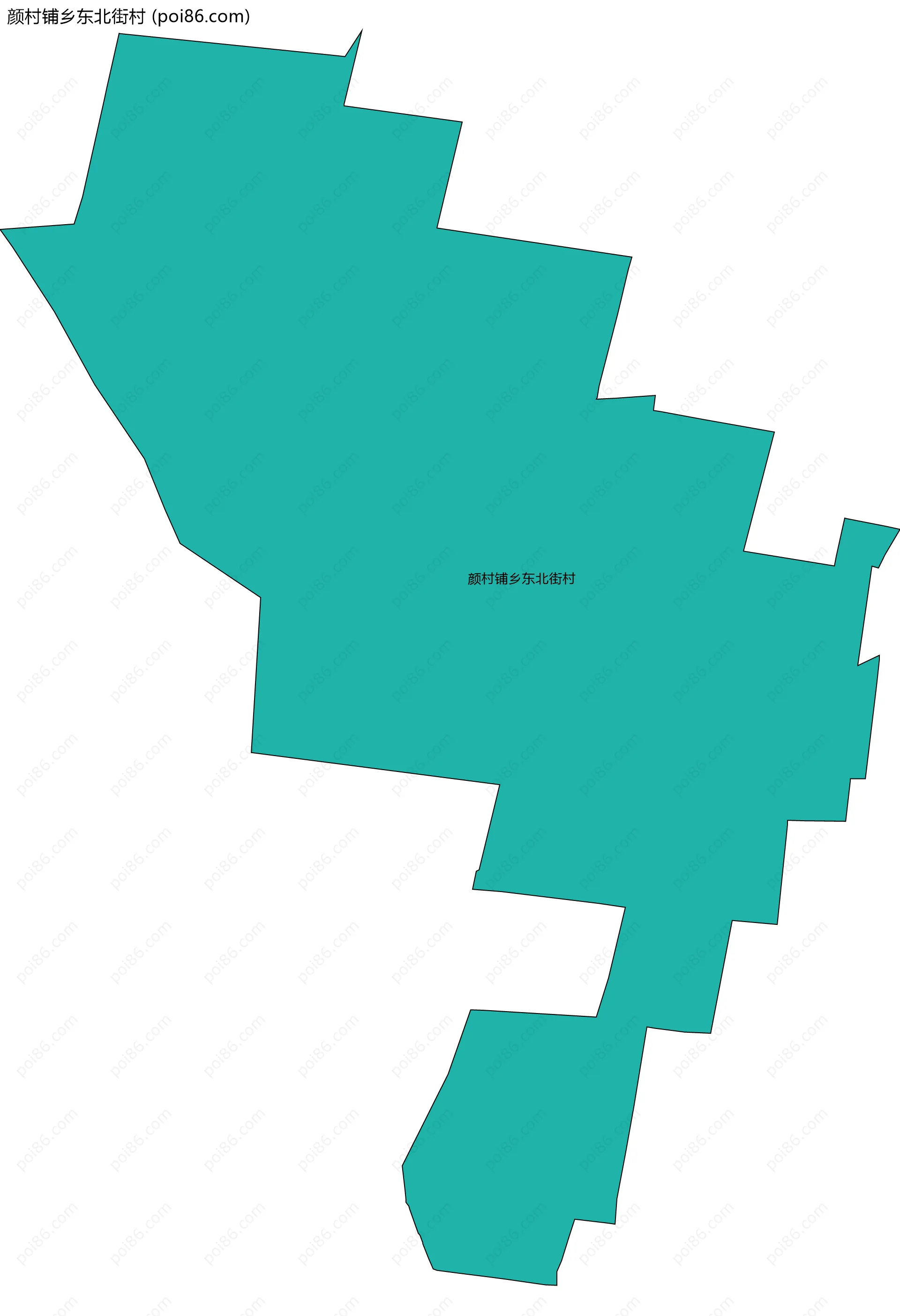 颜村铺乡东北街村边界地图