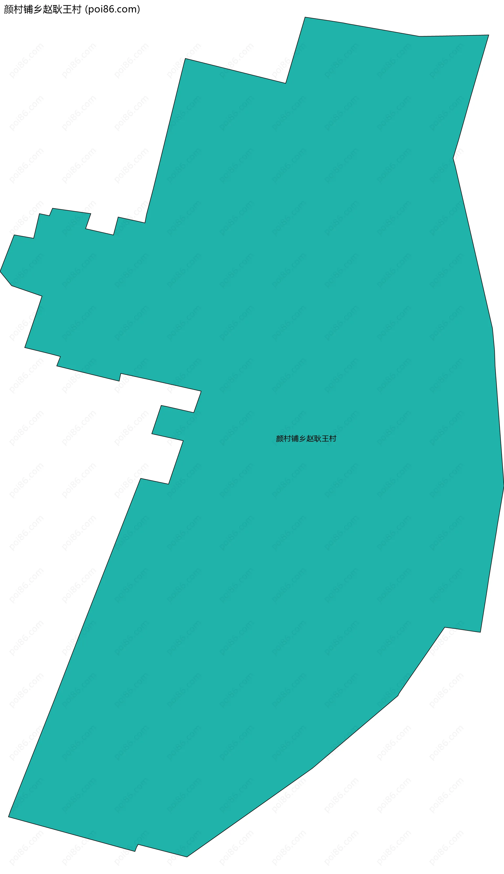 颜村铺乡赵耿王村边界地图