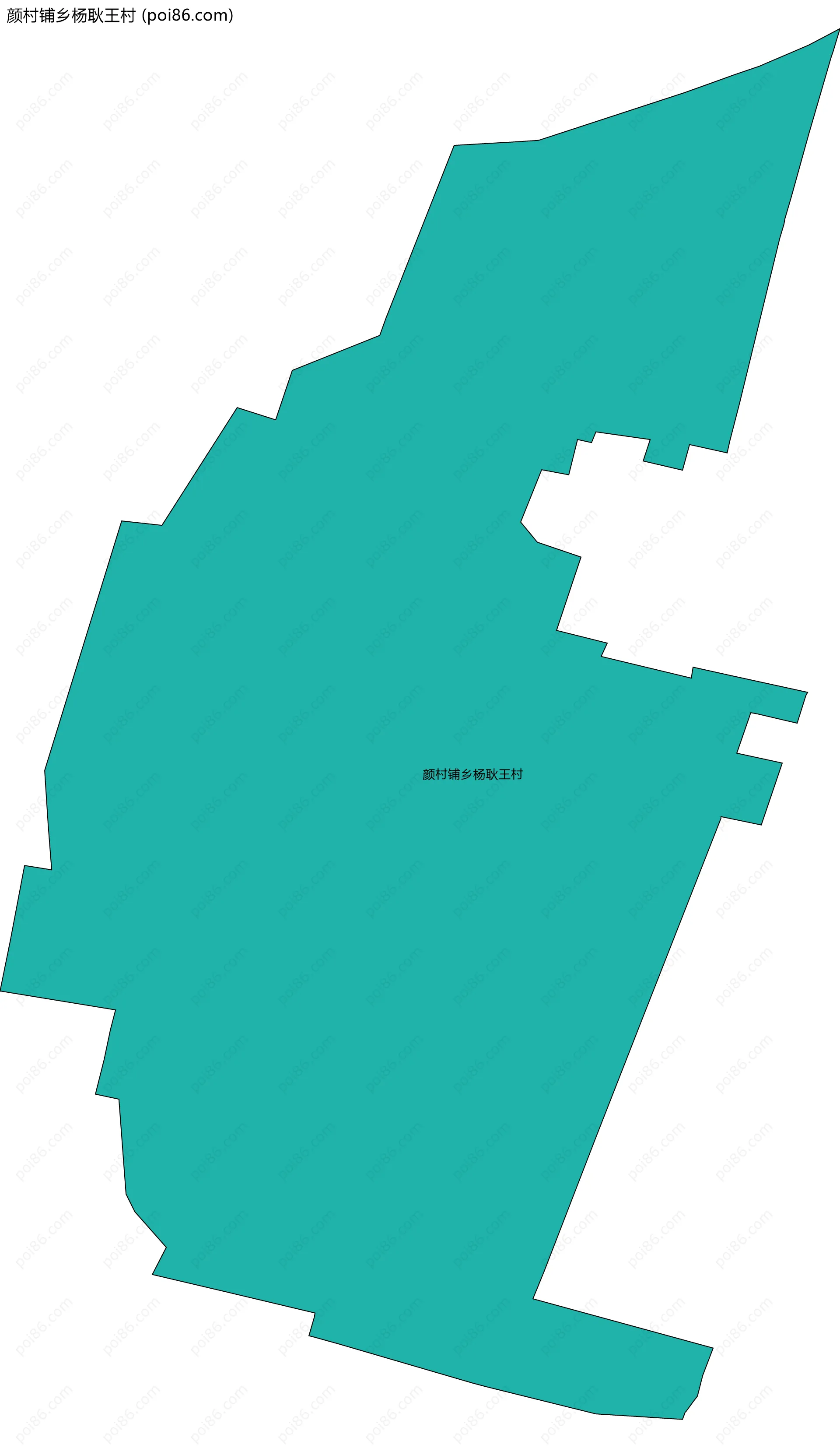 颜村铺乡杨耿王村边界地图