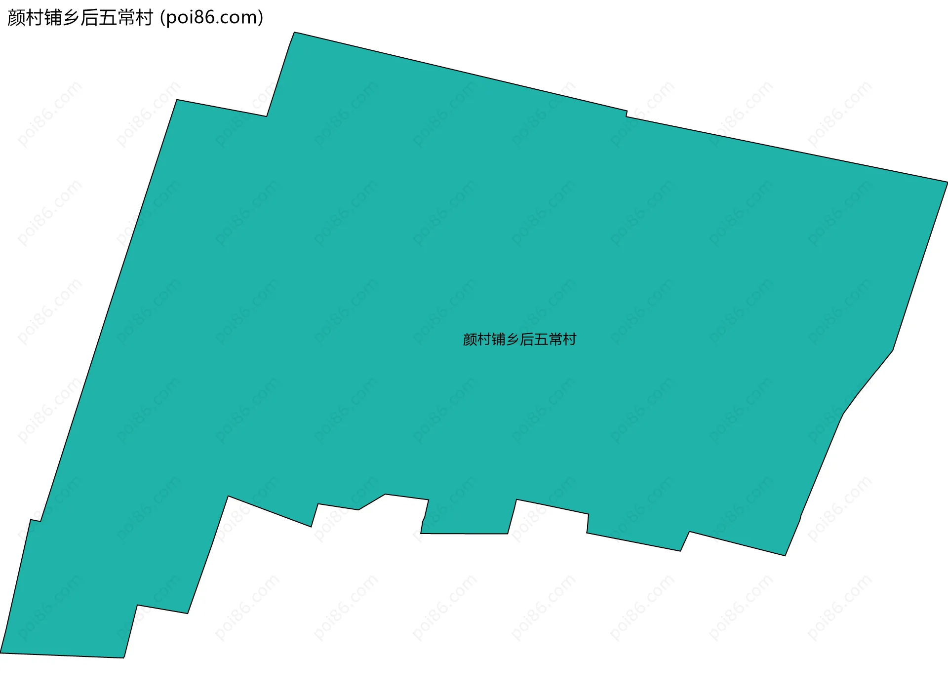 颜村铺乡后五常村边界地图