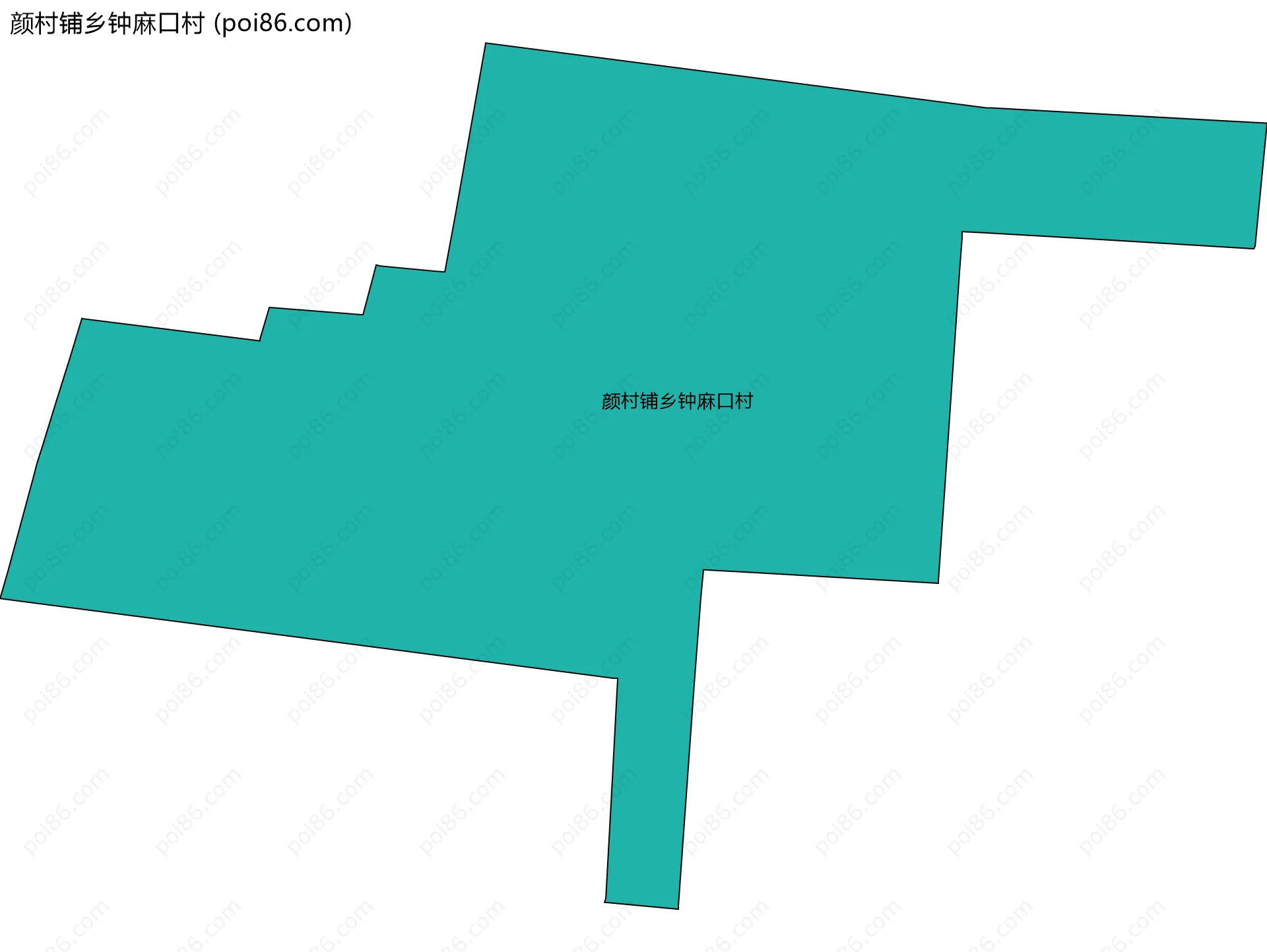 颜村铺乡钟麻口村边界地图