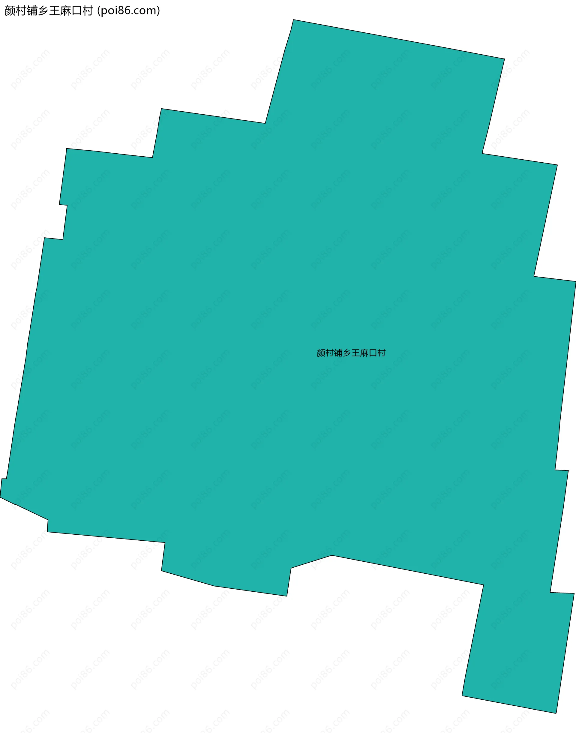颜村铺乡王麻口村边界地图