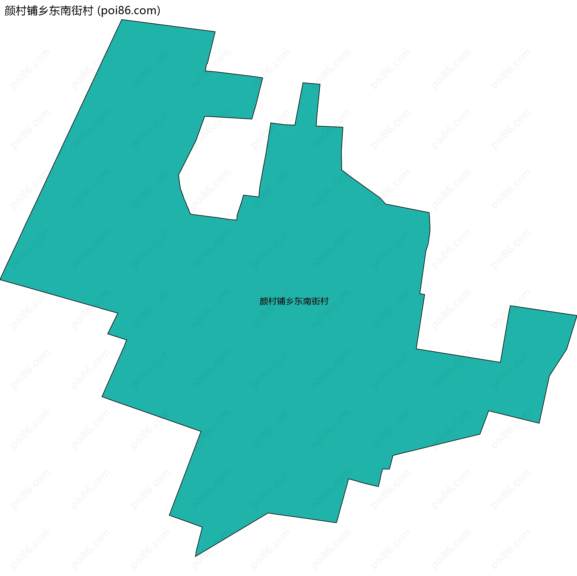 颜村铺乡东南街村边界地图