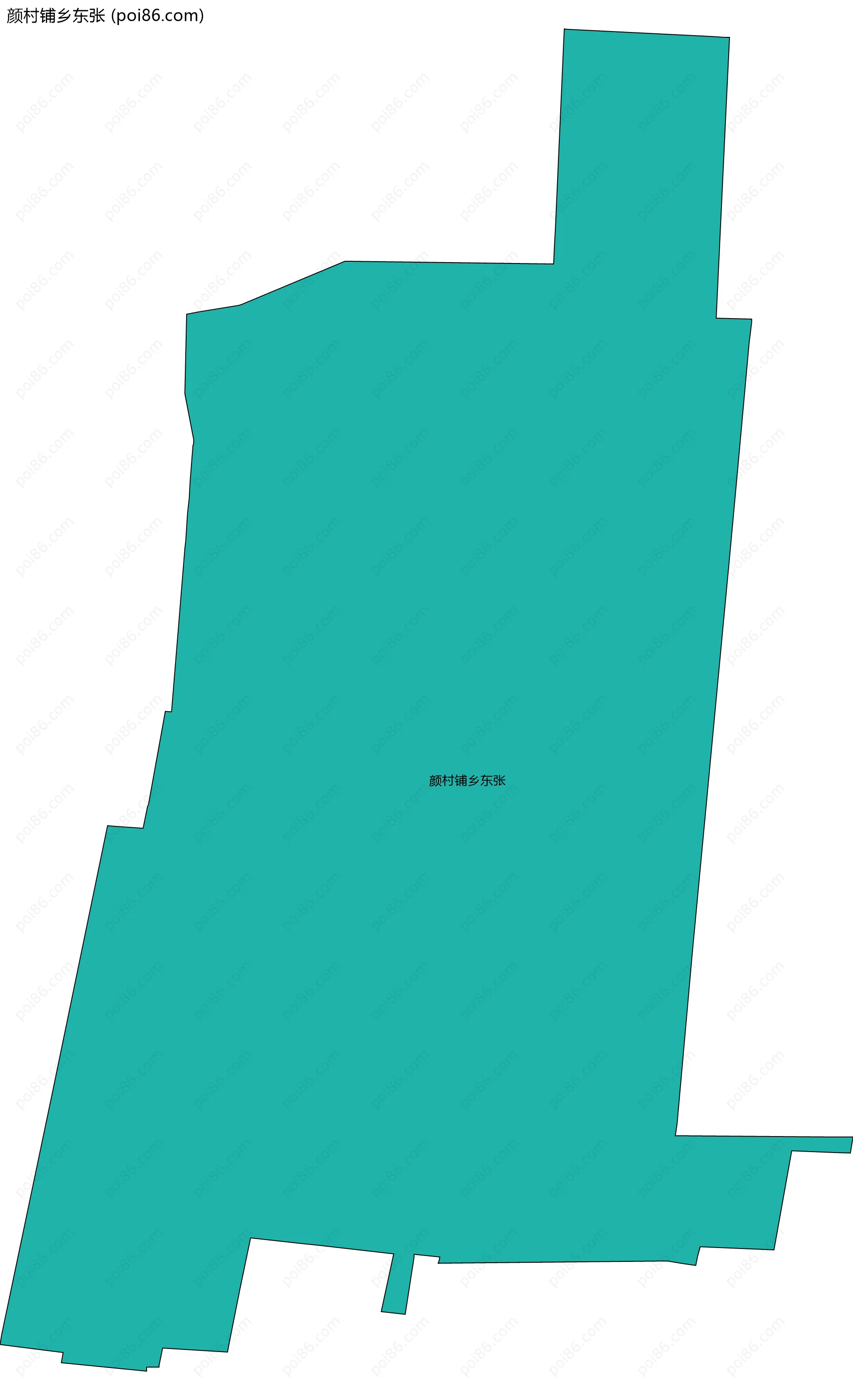 颜村铺乡东张边界地图