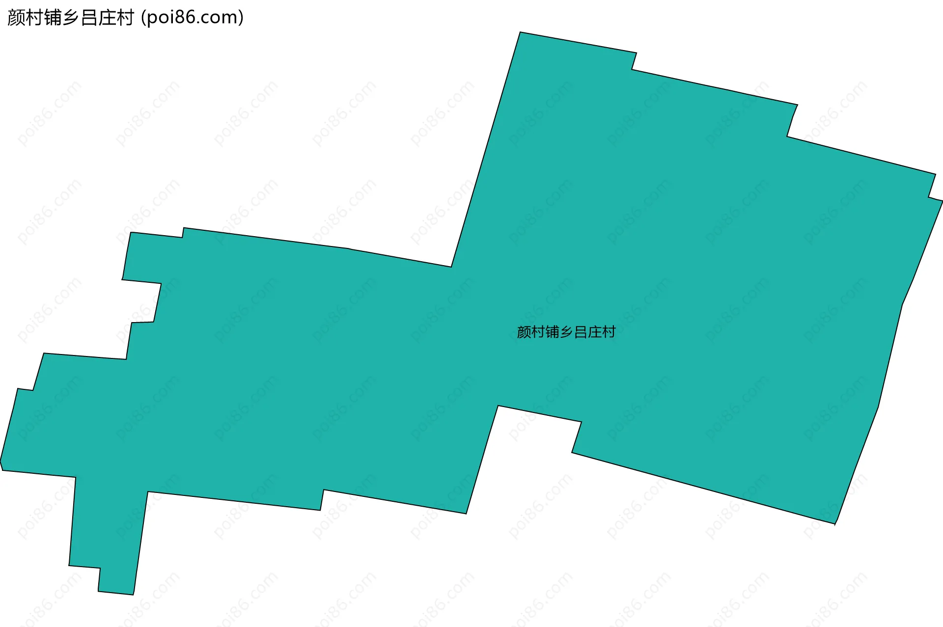 颜村铺乡吕庄村边界地图