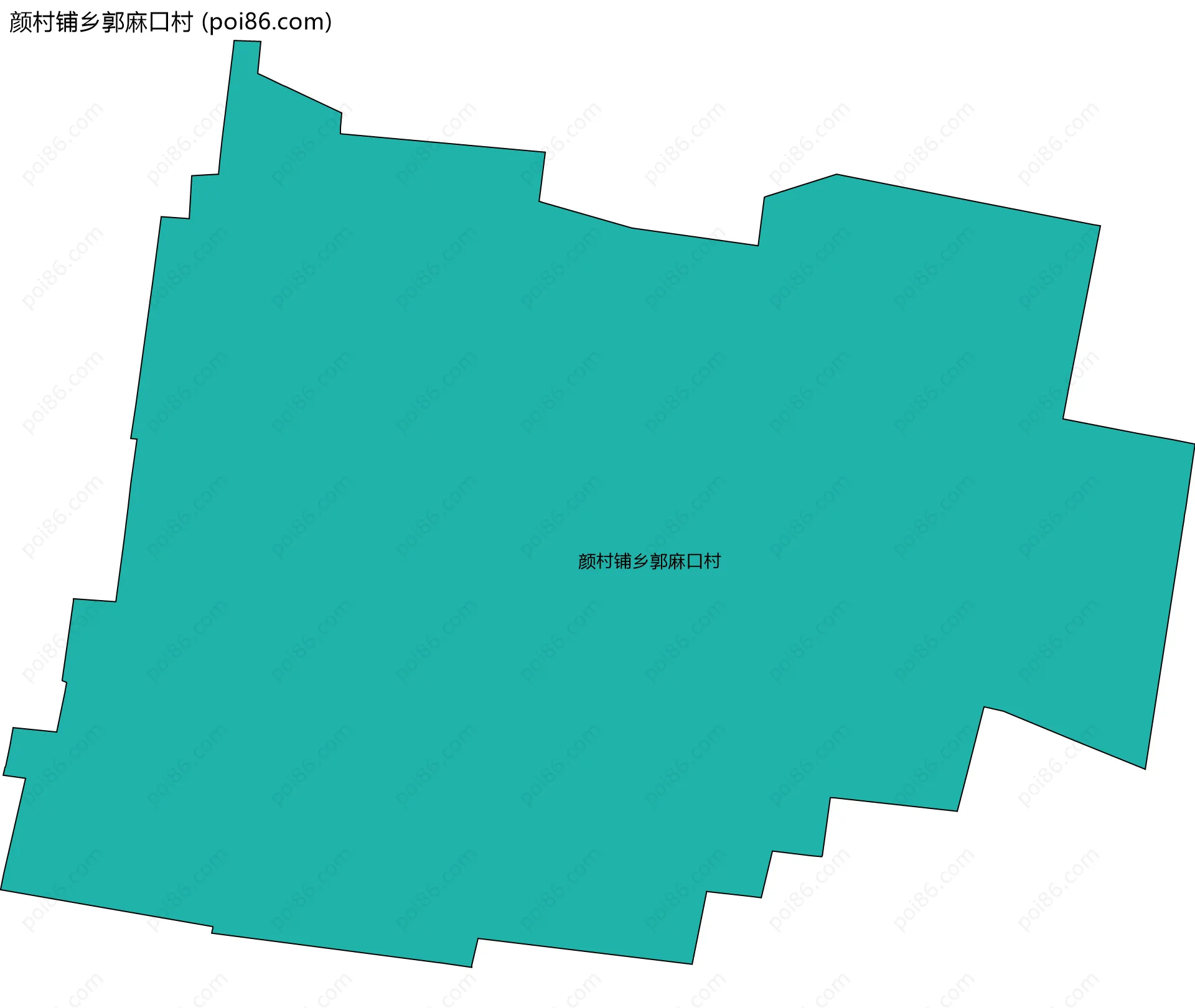 颜村铺乡郭麻口村边界地图