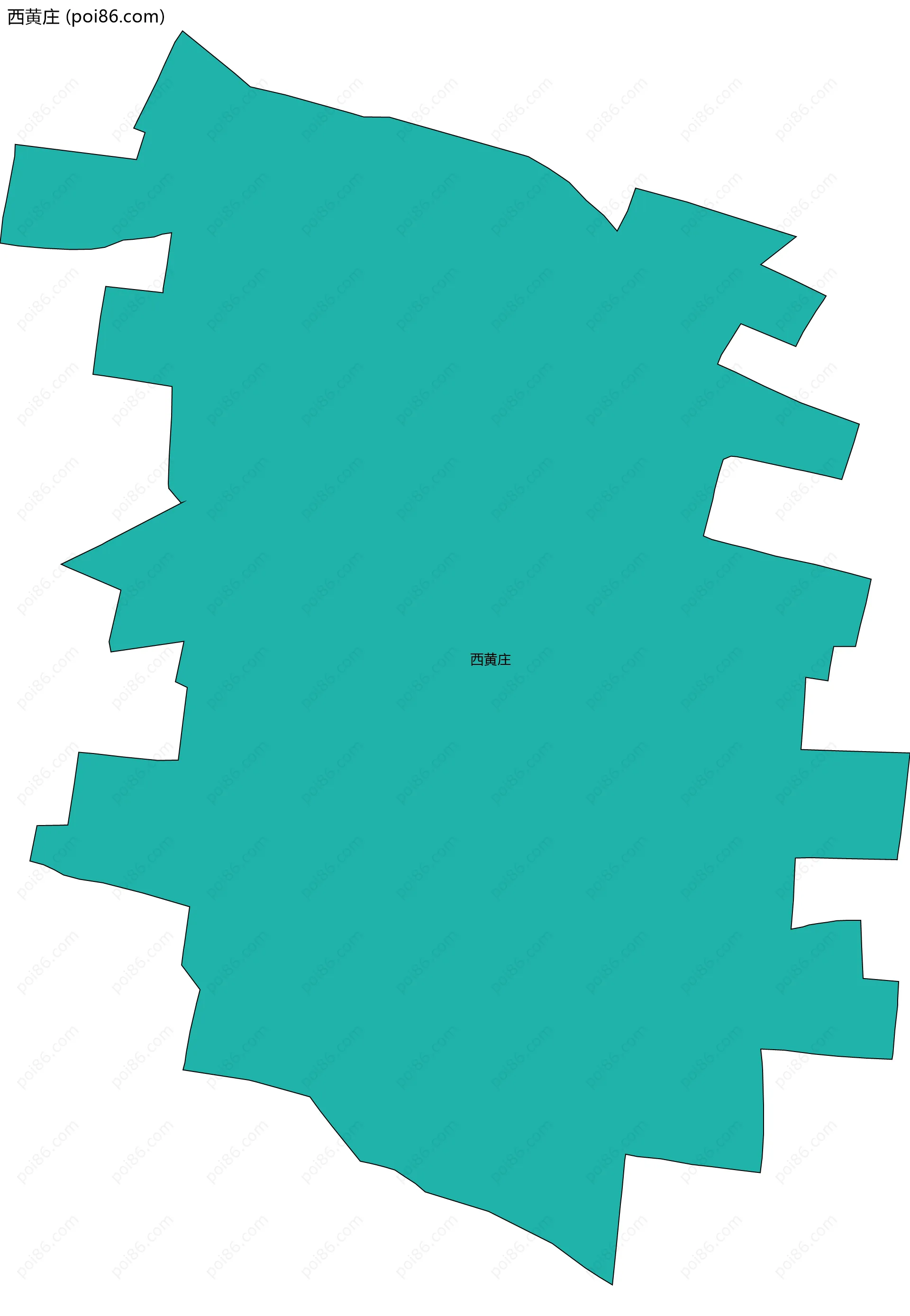 西黄庄边界地图