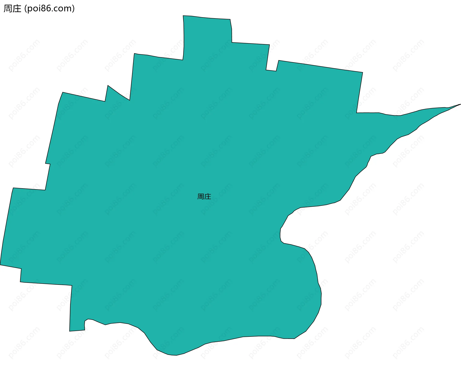 周庄边界地图