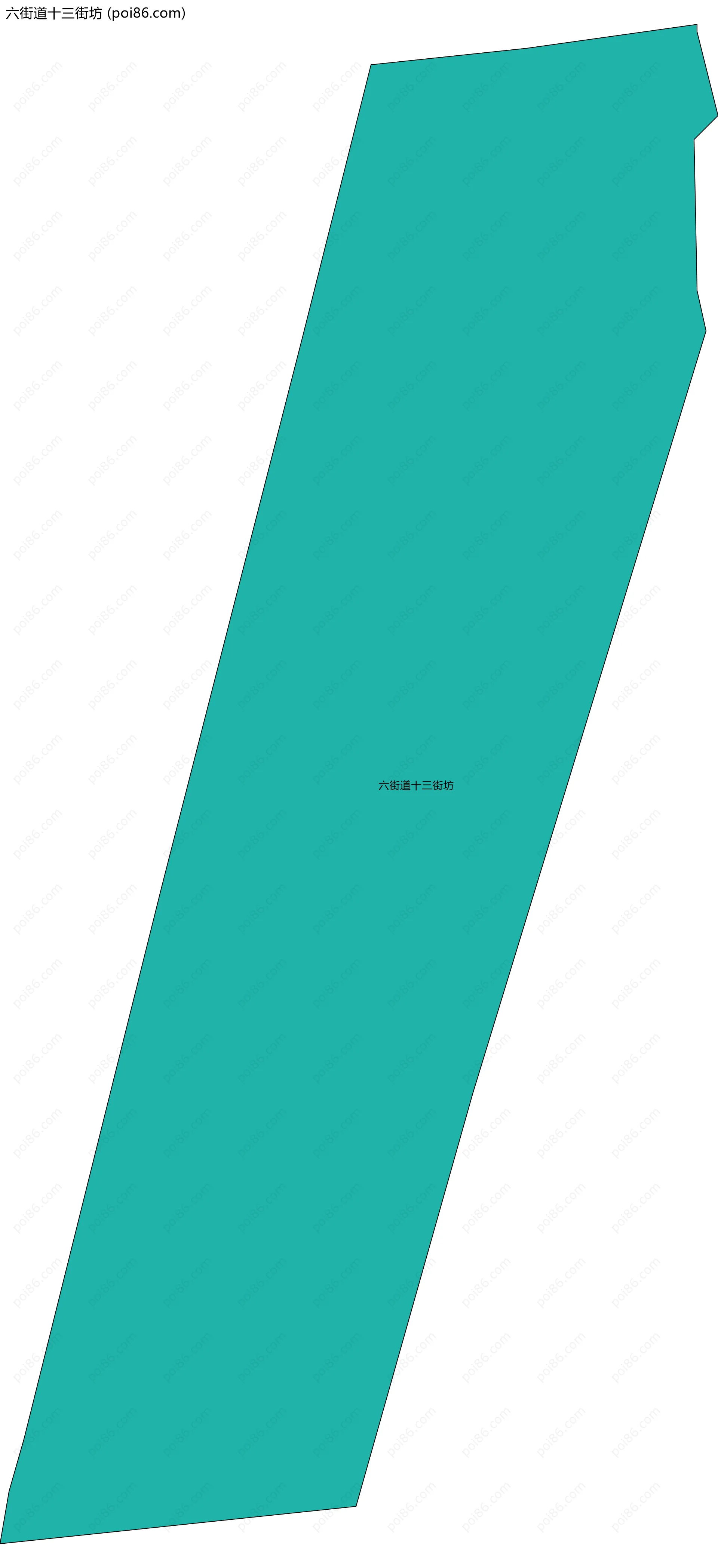 六街道十三街坊边界地图