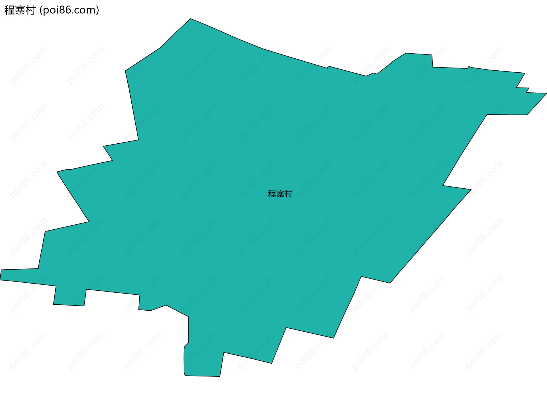 程寨村边界地图