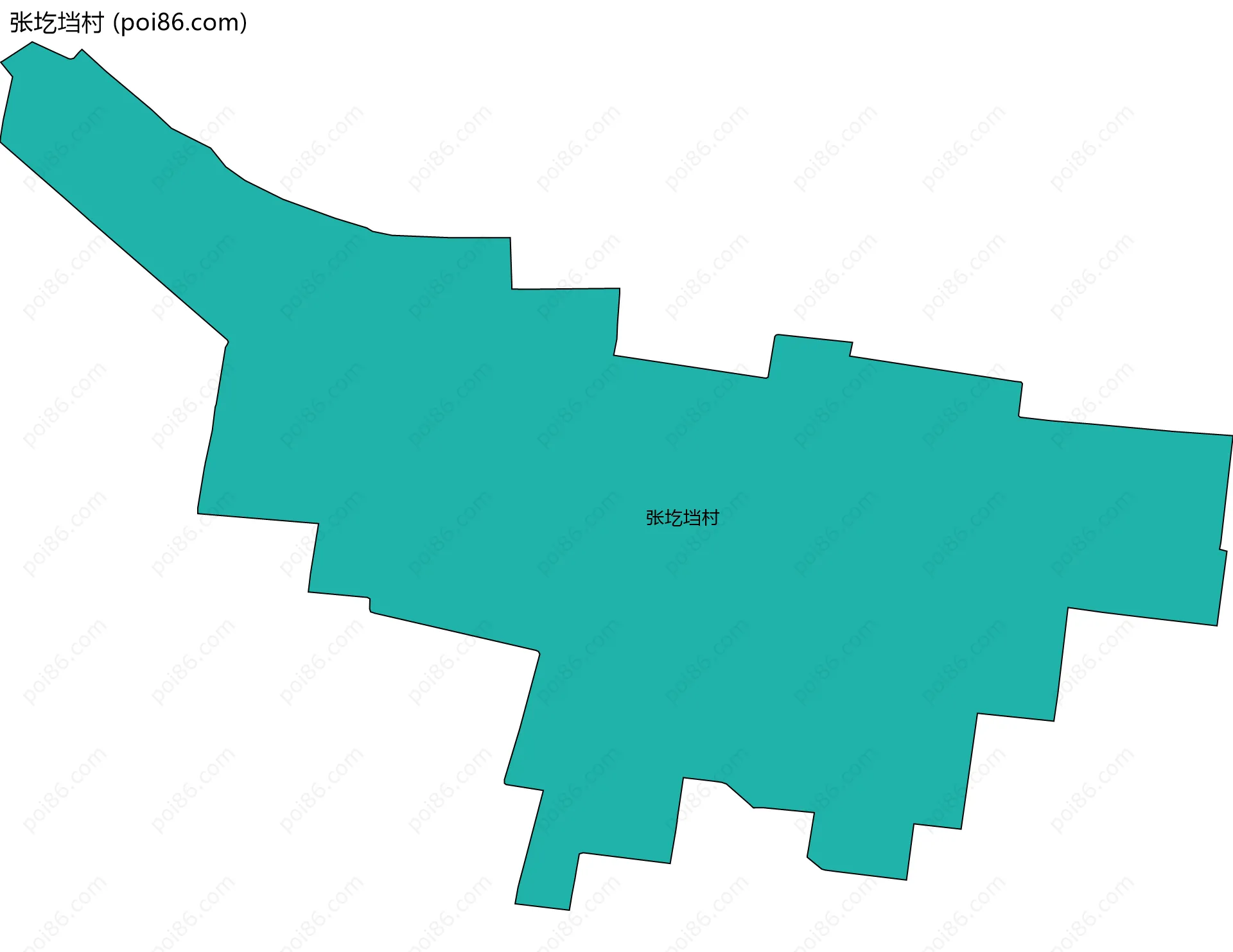 张圪垱村边界地图