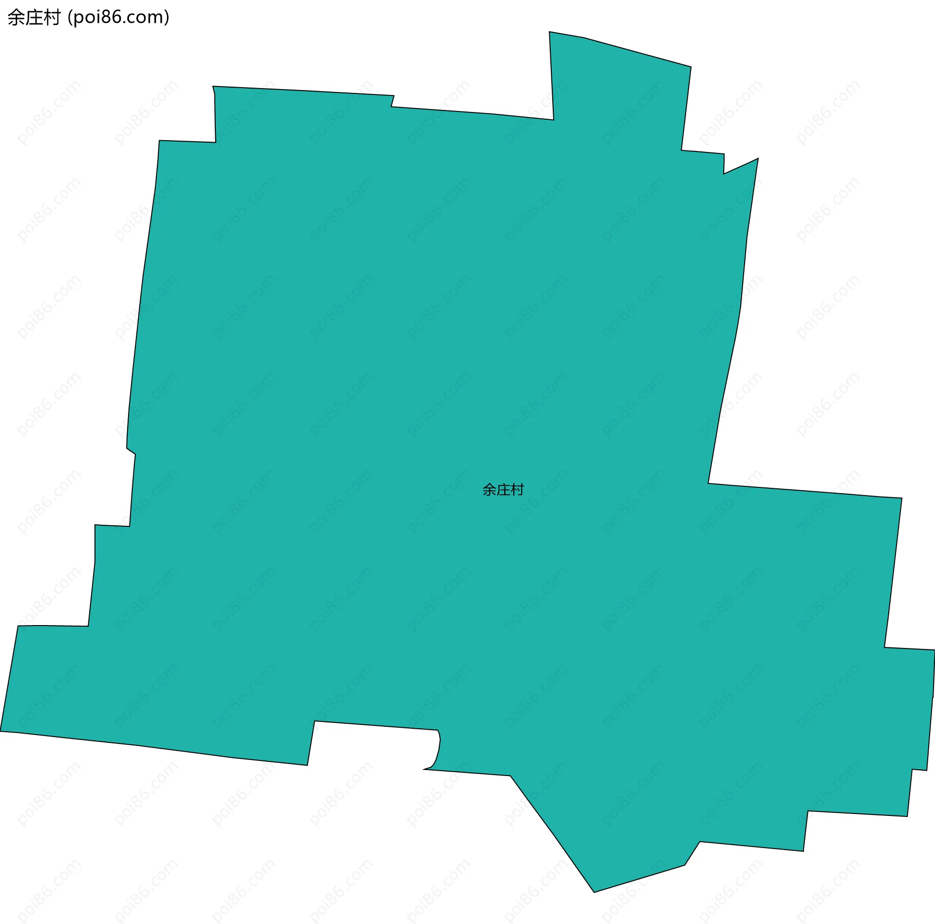 余庄村边界地图