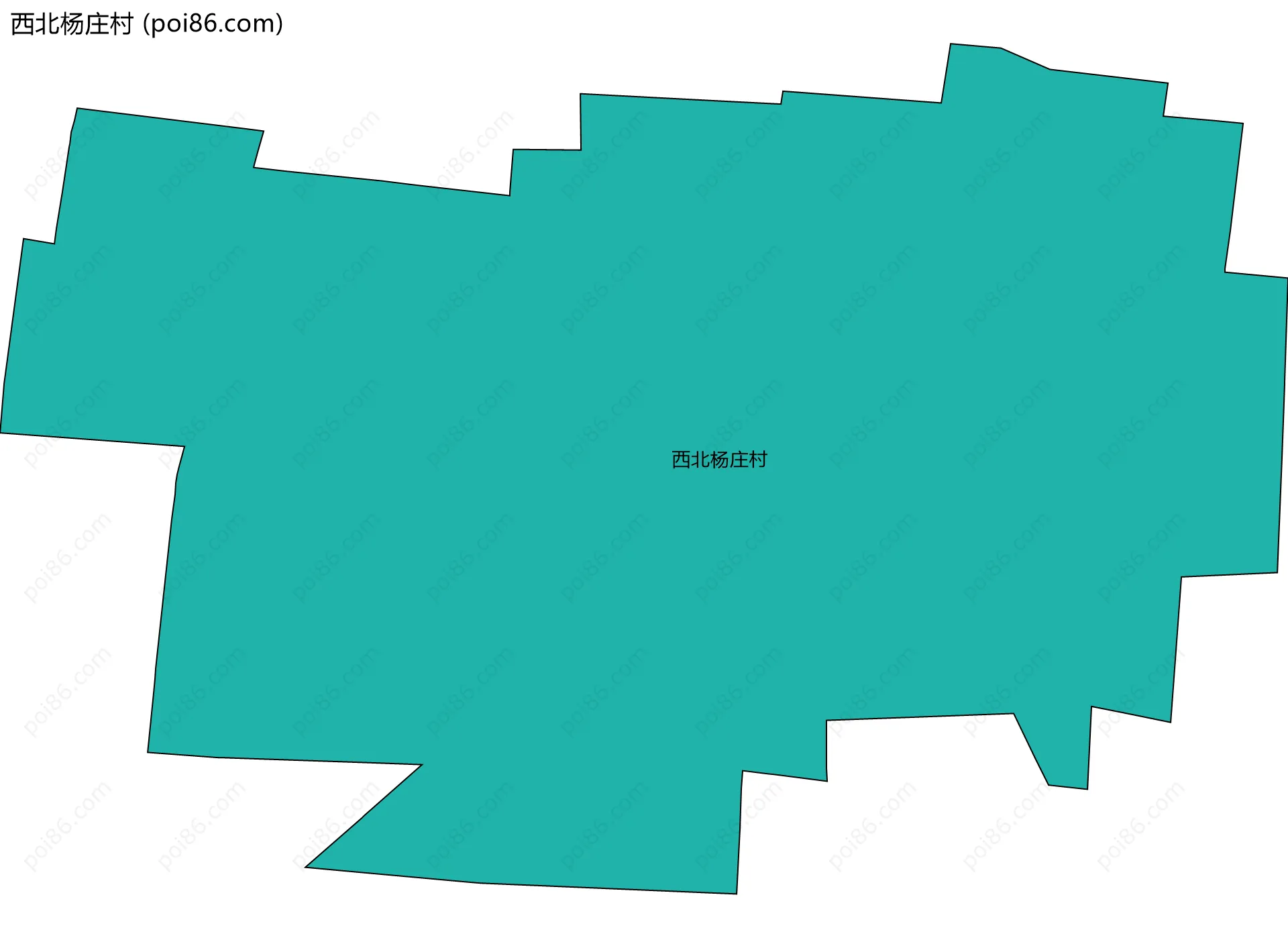 西北杨庄村边界地图