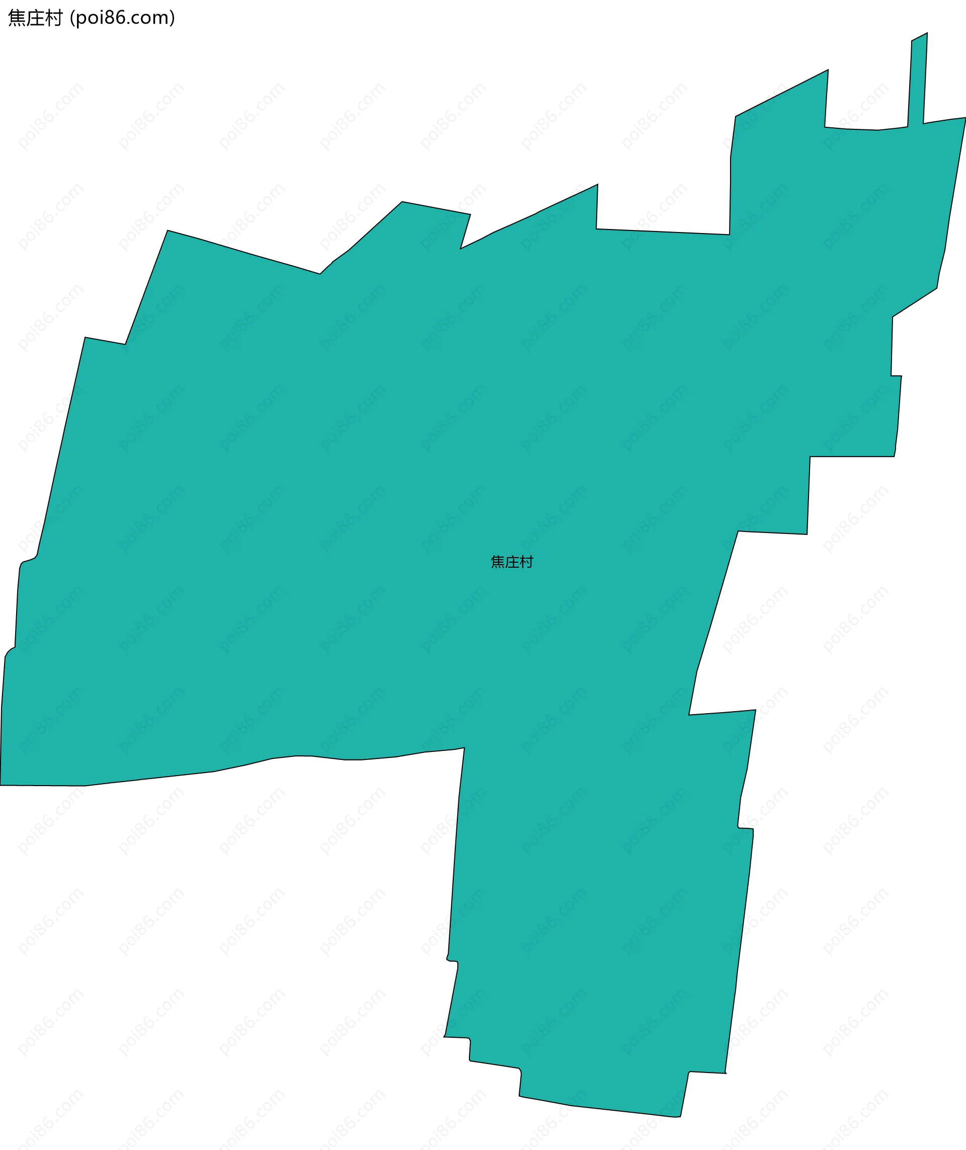 焦庄村边界地图