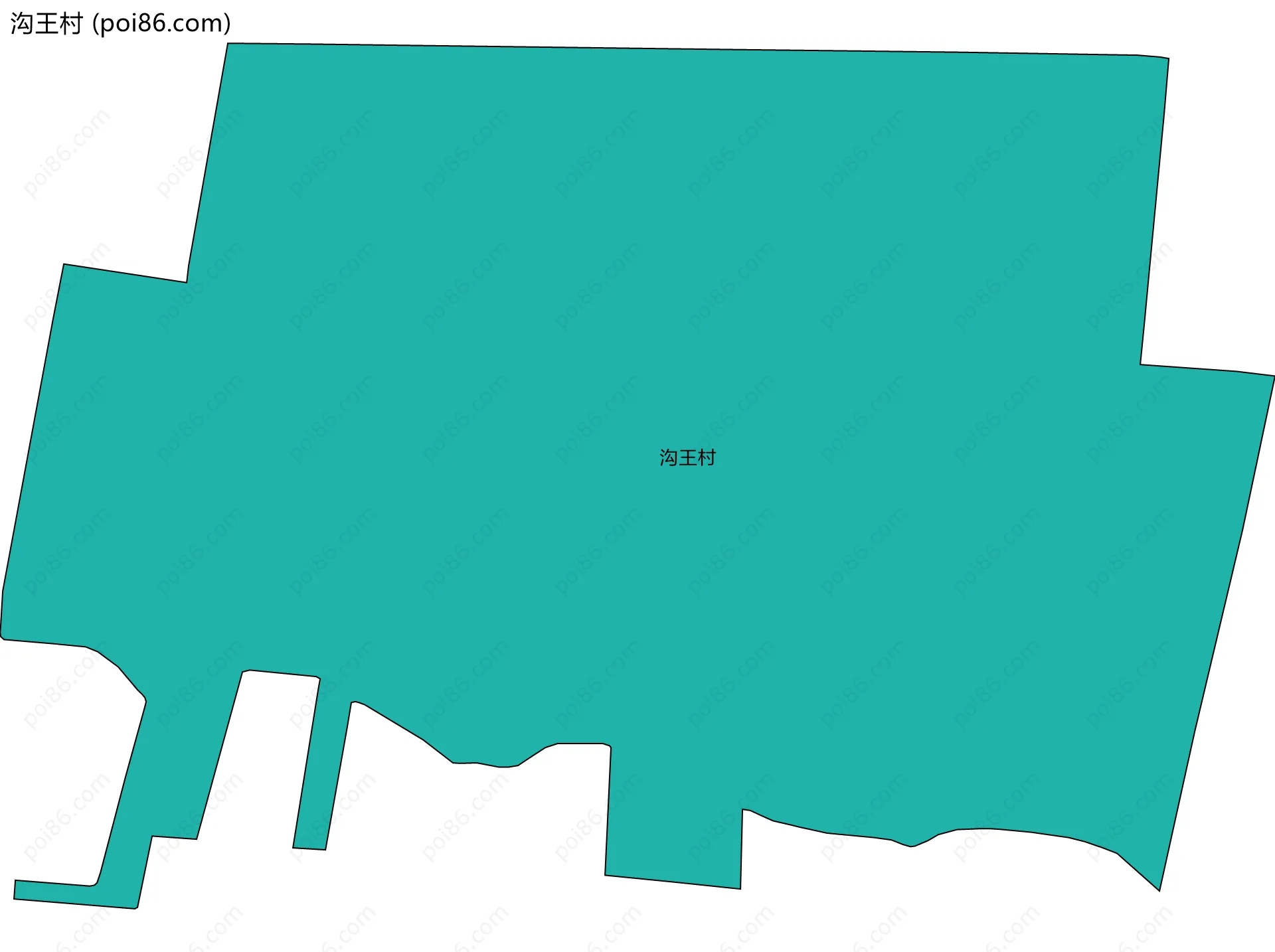 沟王村边界地图