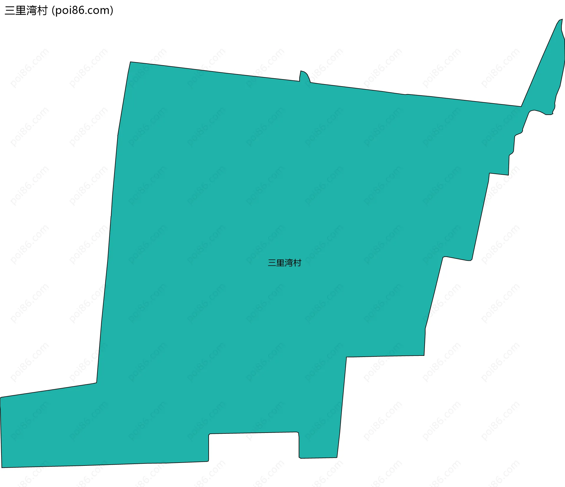 三里湾村边界地图