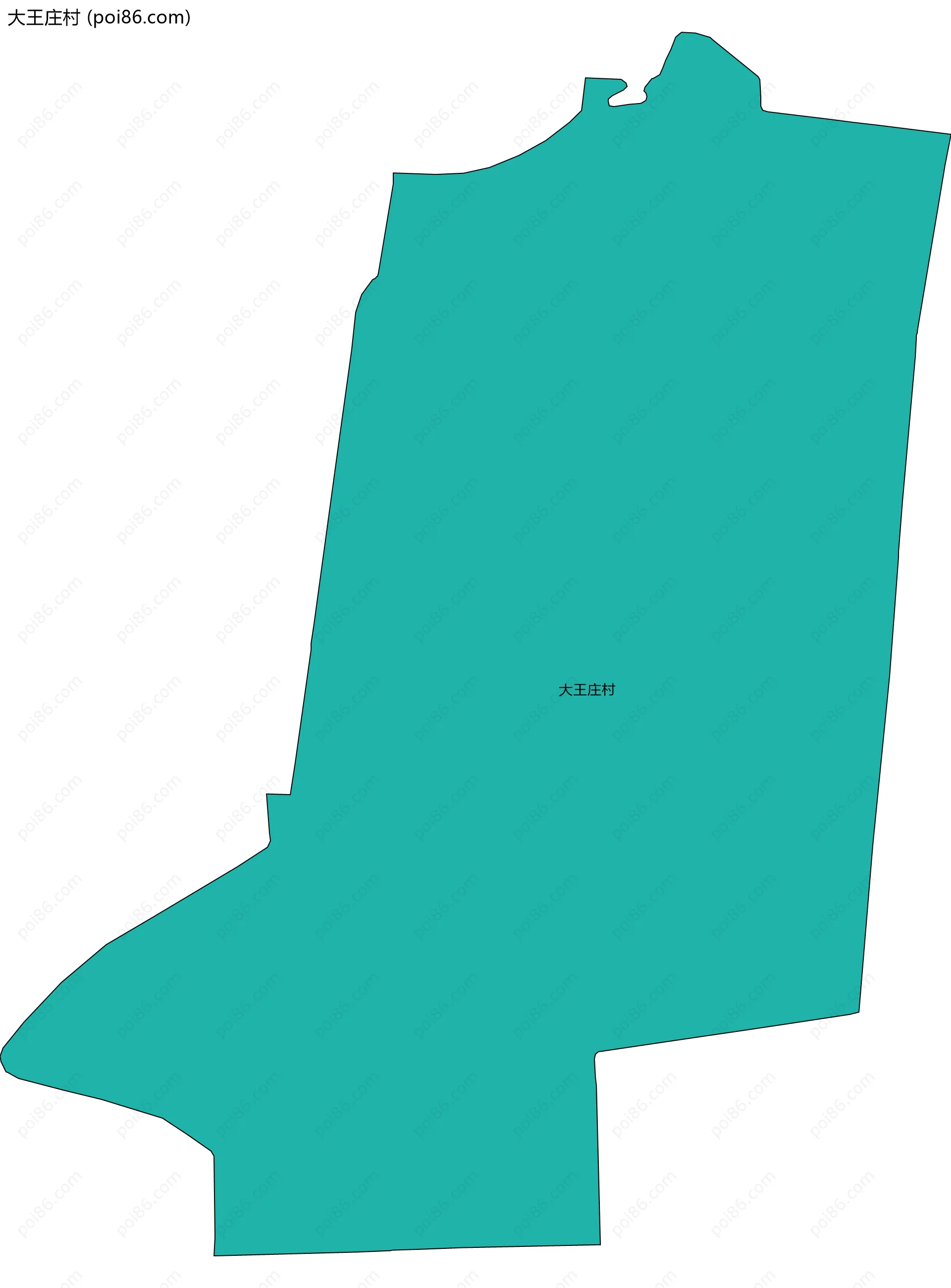 大王庄村边界地图