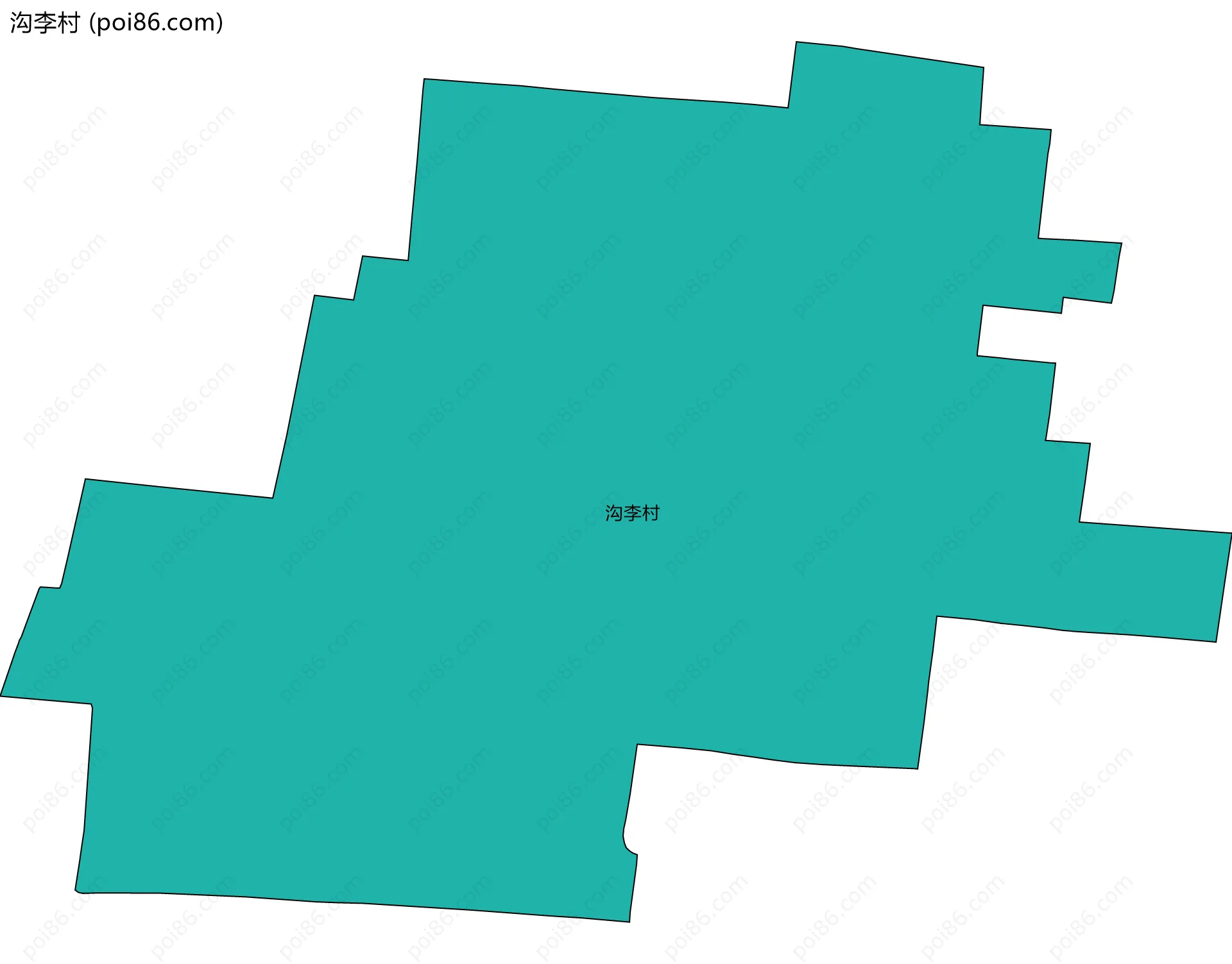 沟李村边界地图