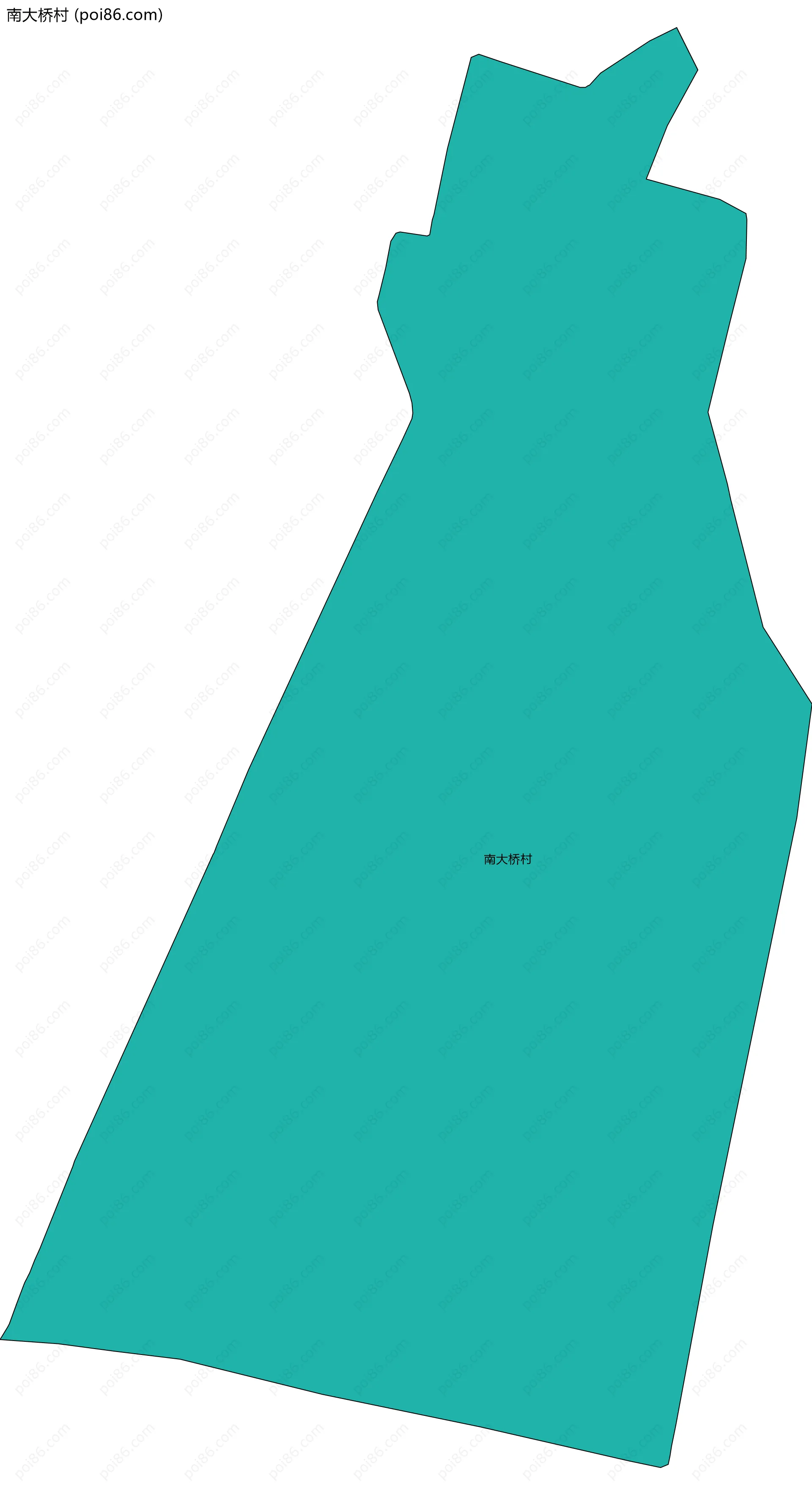 南大桥村边界地图