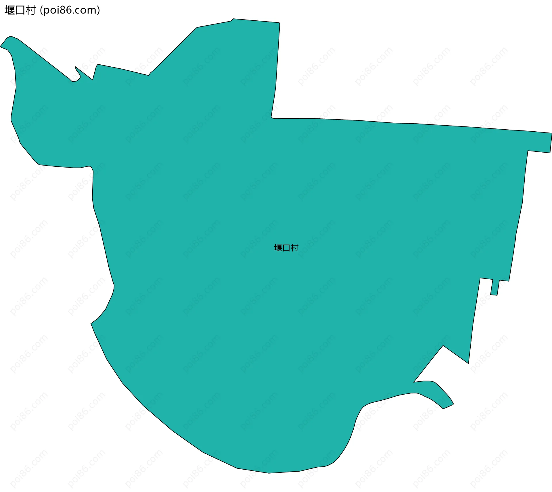 堰口村边界地图