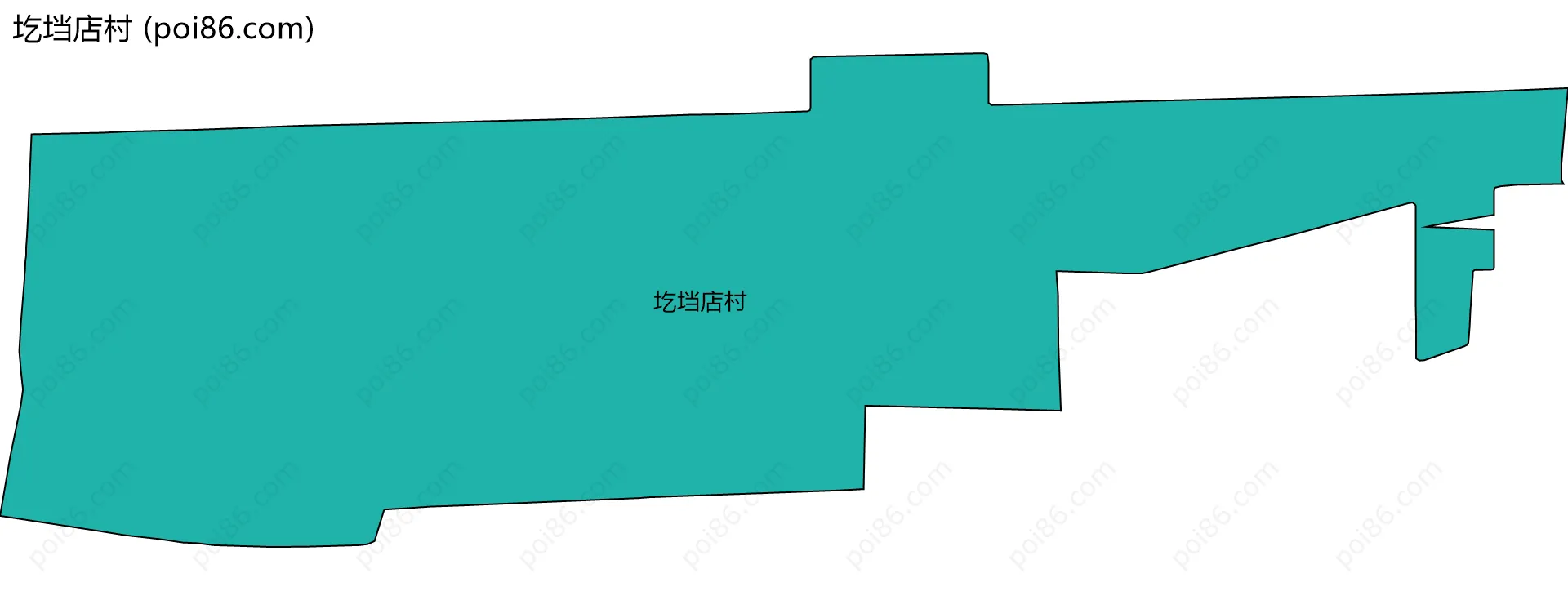 圪垱店村边界地图