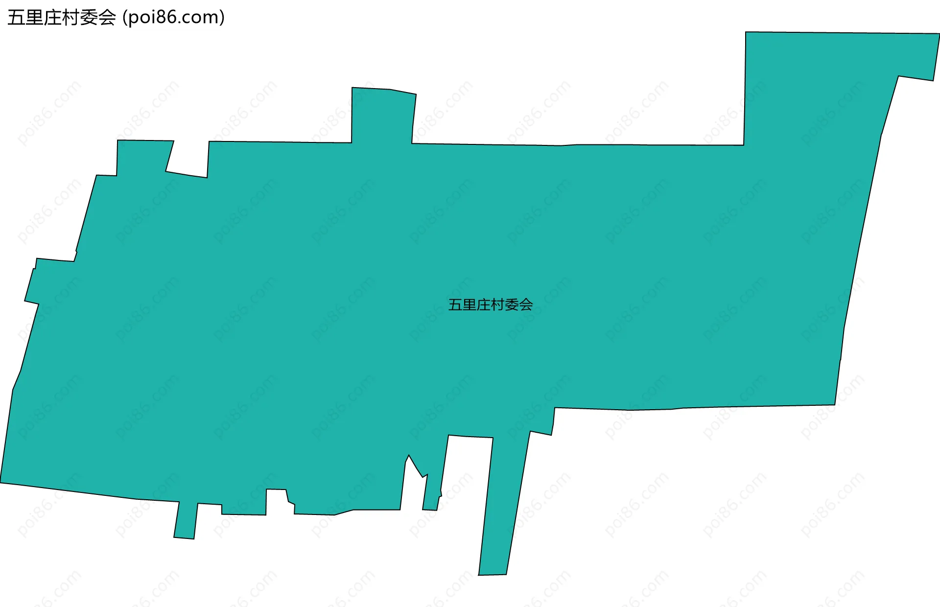 五里庄村委会边界地图