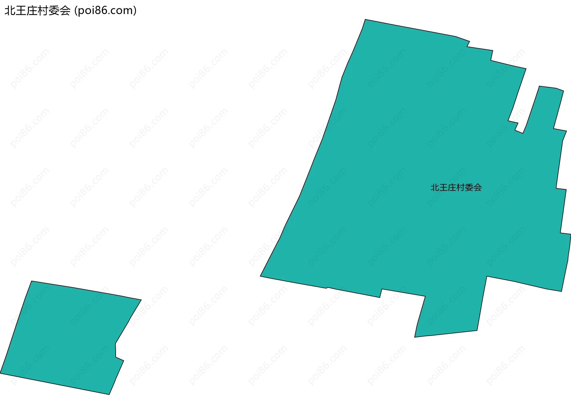 北王庄村委会边界地图