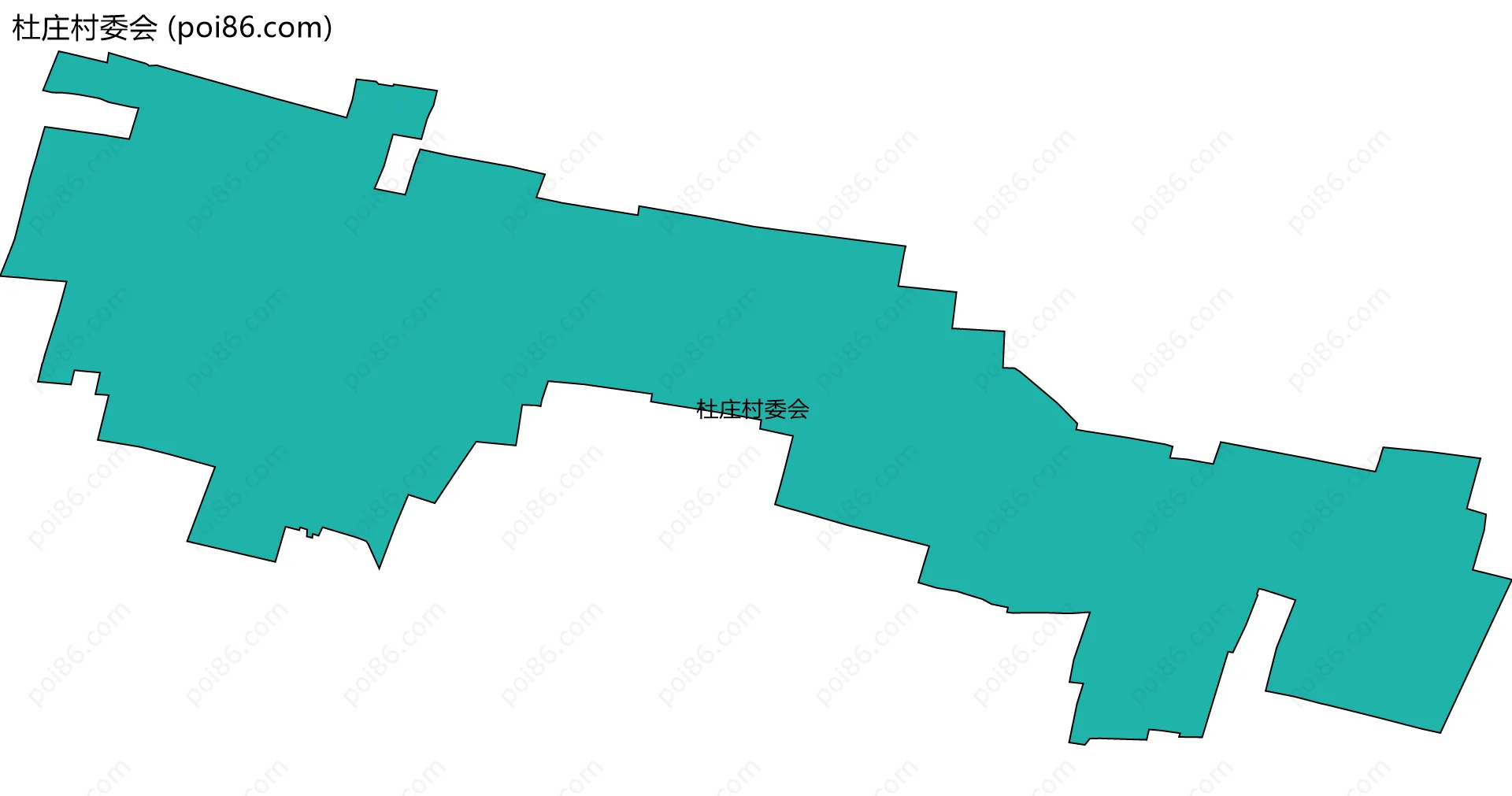 杜庄村委会边界地图