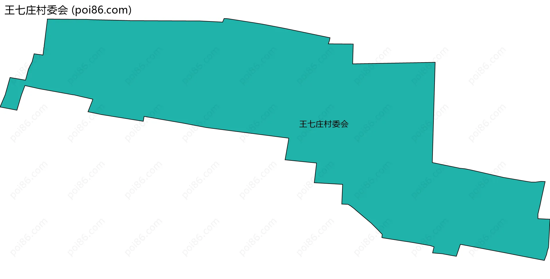 王七庄村委会边界地图