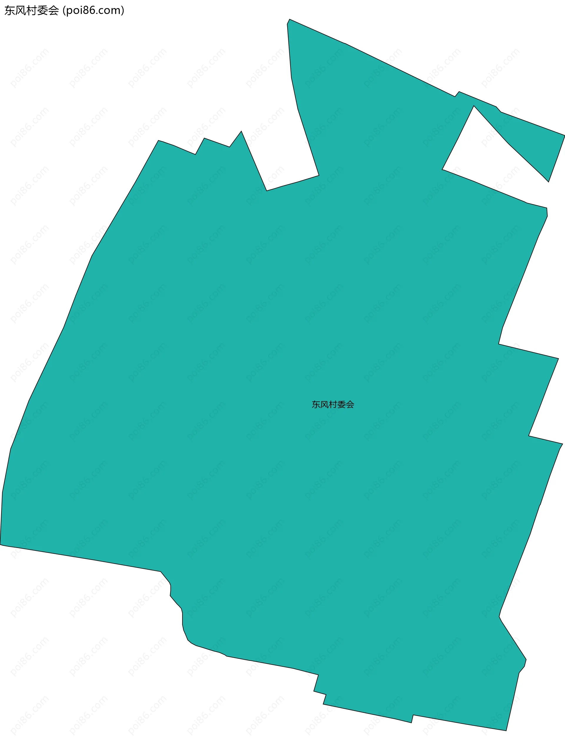 东风村委会边界地图