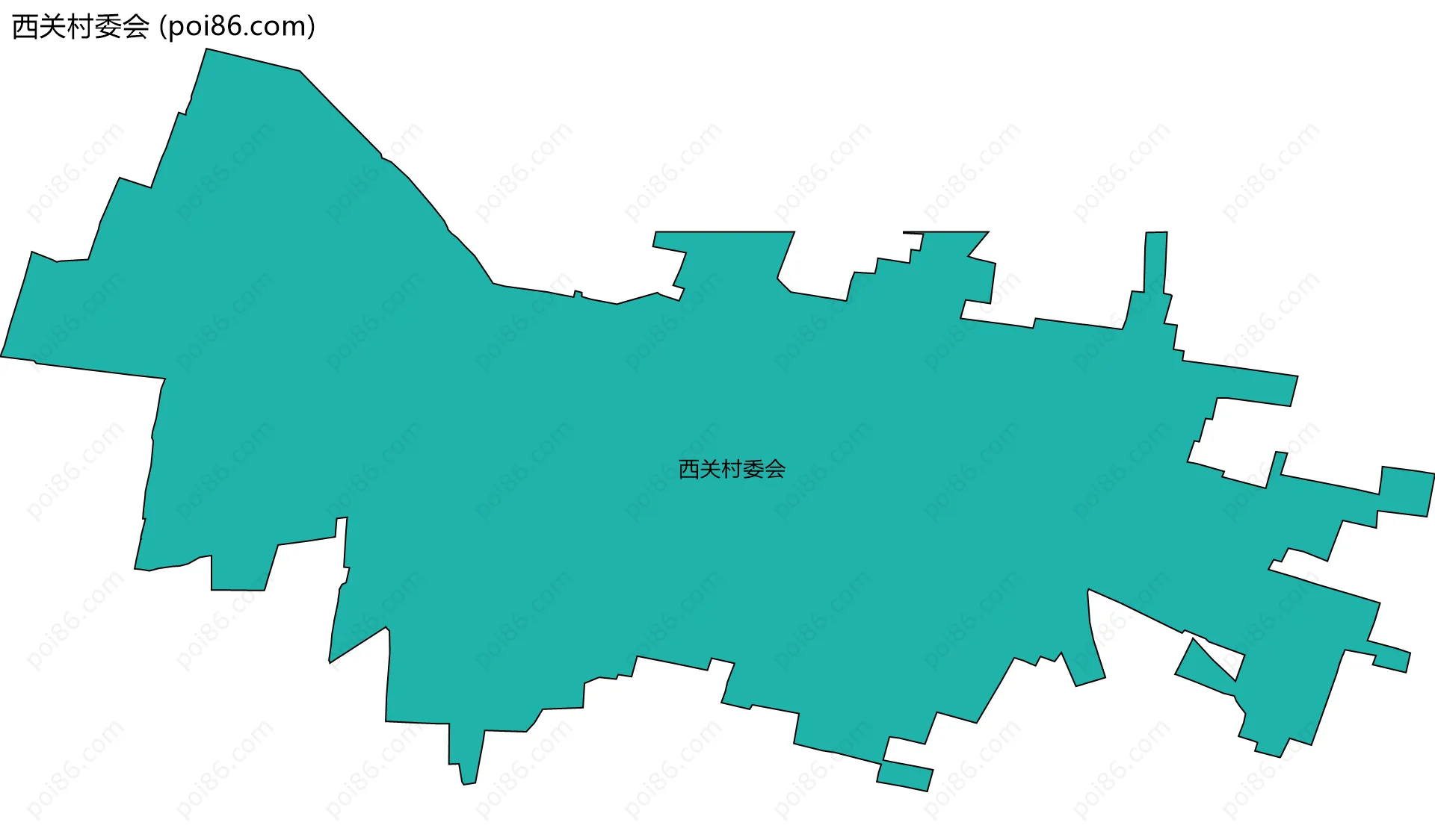 西关村委会边界地图