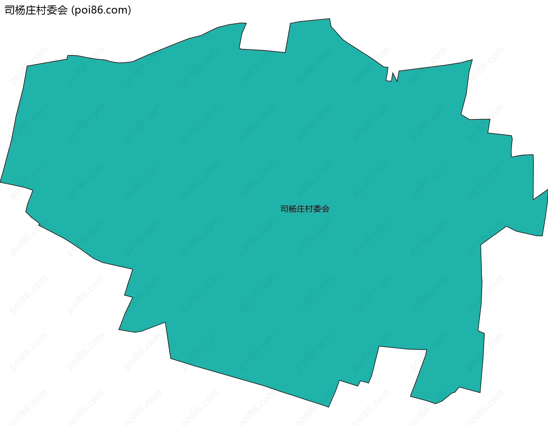 司杨庄村委会边界地图