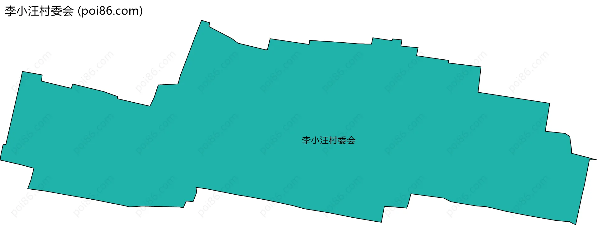 李小汪村委会边界地图