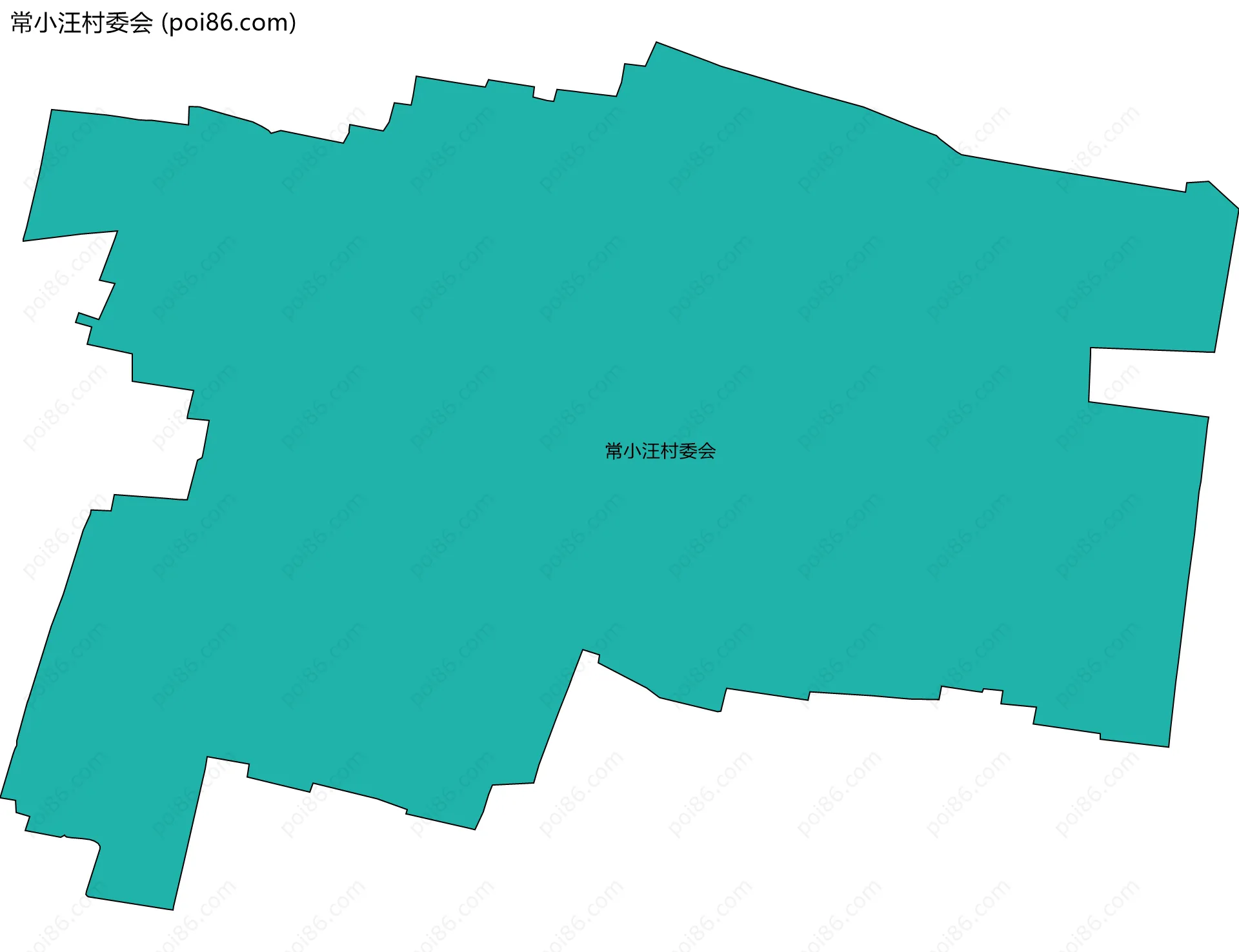 常小汪村委会边界地图